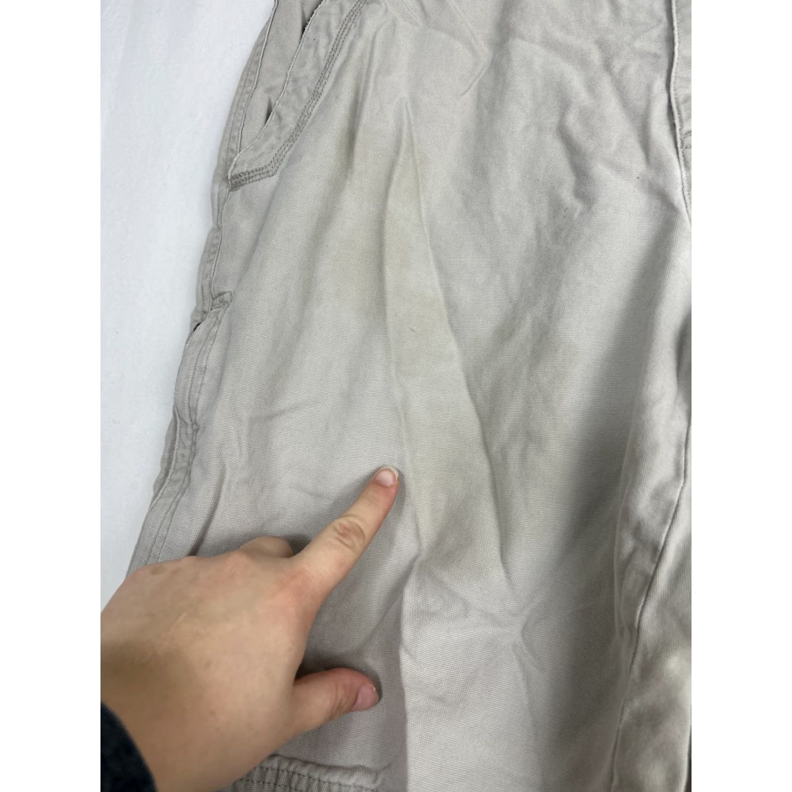 Vintage Columbia Mens Cargo Shorts Beige Cotton 34x10.5 Hiking Cargo Pockets Easy Care Lightweight - Mens Size US 34 / EU 50 - 3 Thumbnail