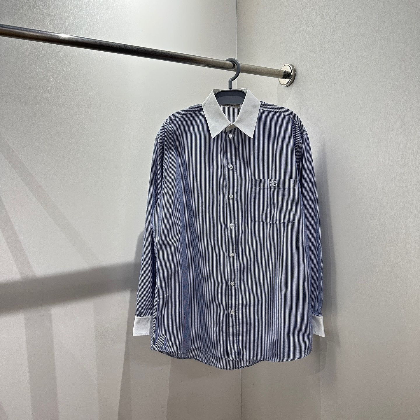 Celine Celine Striped Button Up Shirt Size 34 Size XS / US 0-2 / IT 36-38 - 1 Thumbnail