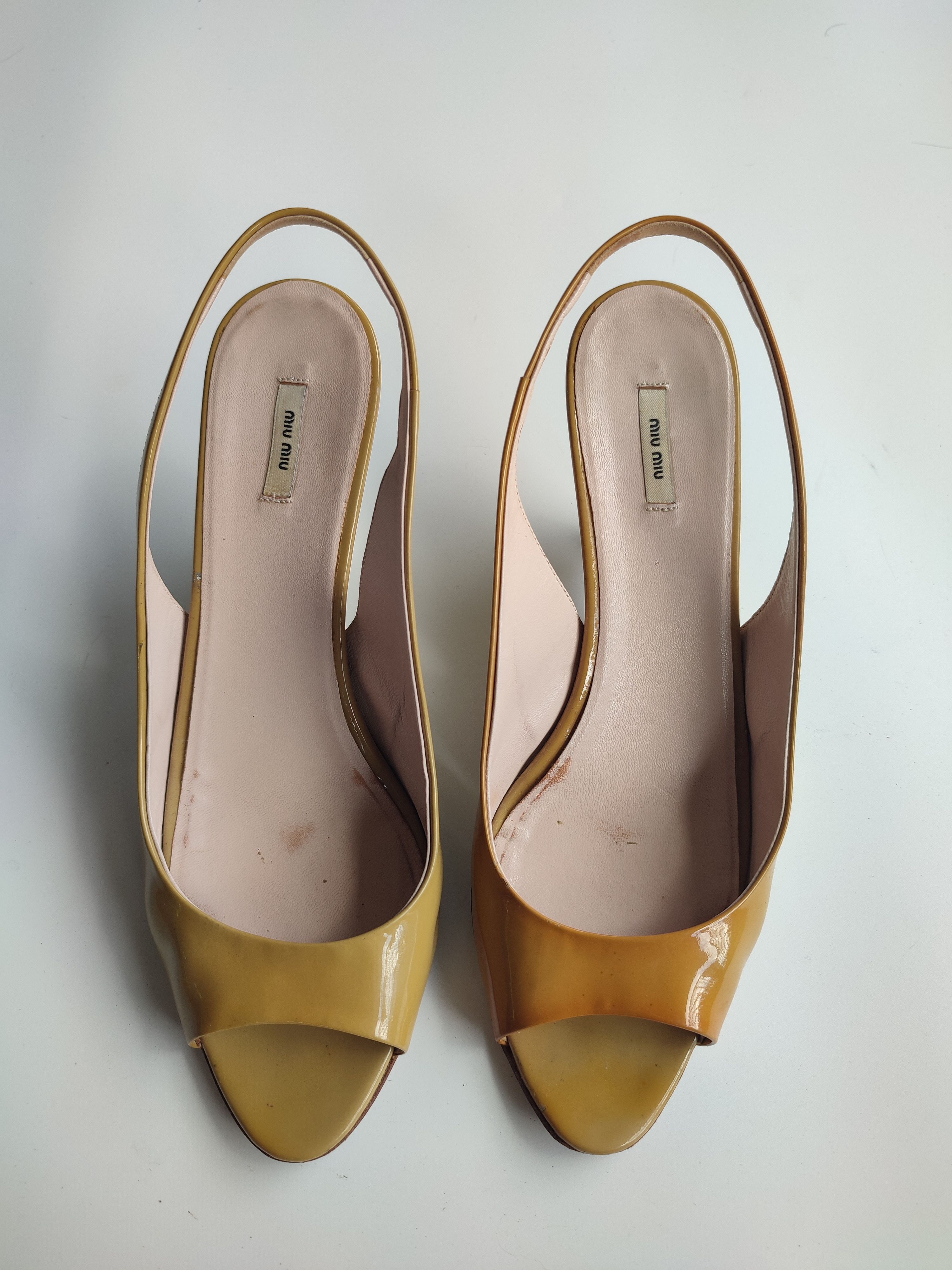 Miu Miu Miu Miu Patent Leather Slingback Sandals Size 38 Size US 8 / IT 38 - 1 Thumbnail