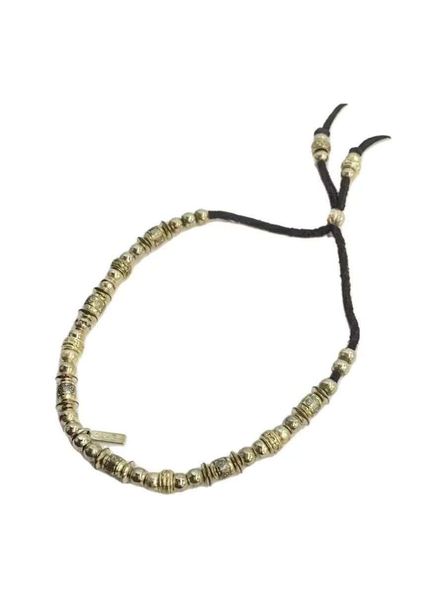image of Undercover Pendant Beaded Bracelet in Silver, Men's