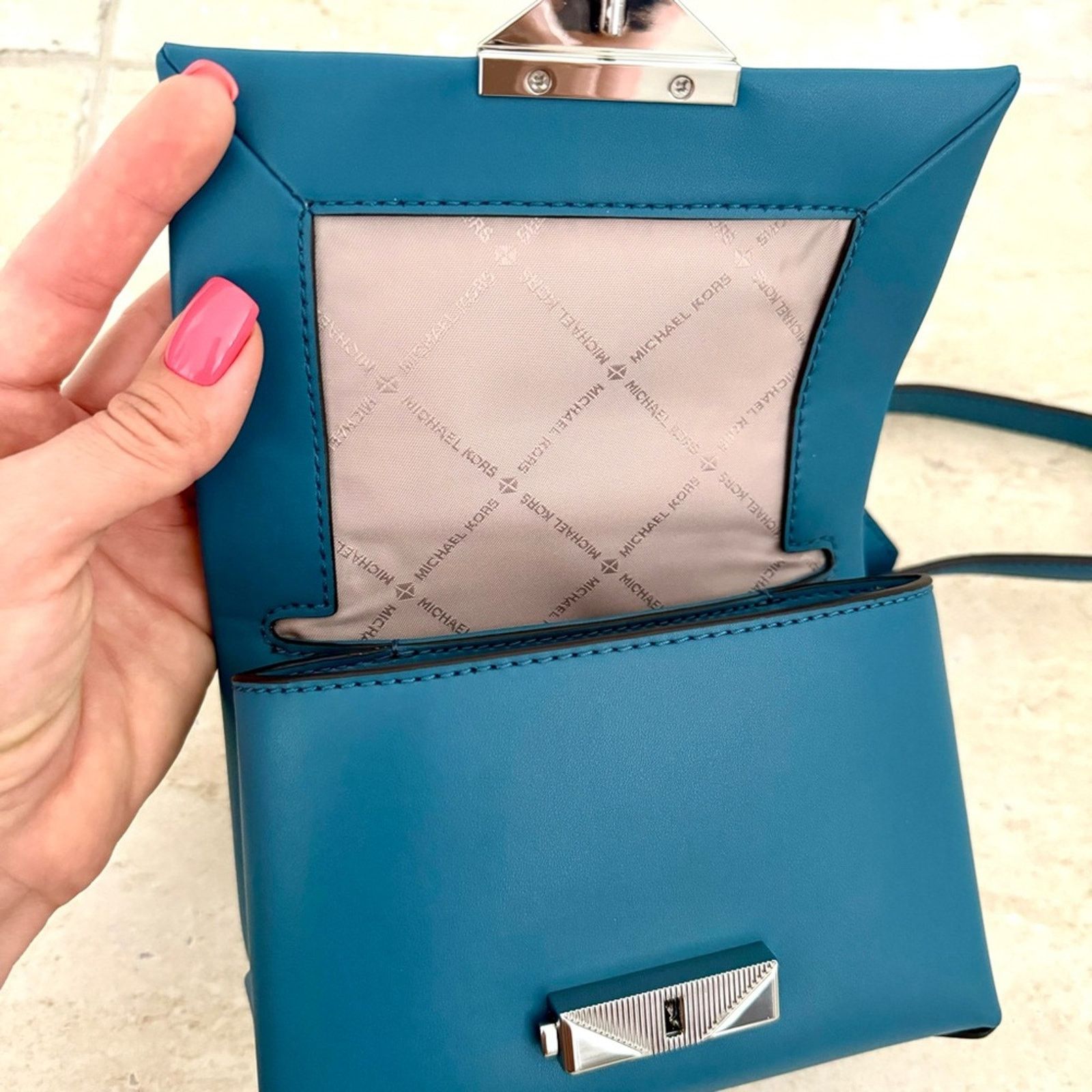 Michael Kors NWT! MICHAEL KORS Cece Teal Handbag, Small, MSRP.$448 Size ONE SIZE - 12 Thumbnail
