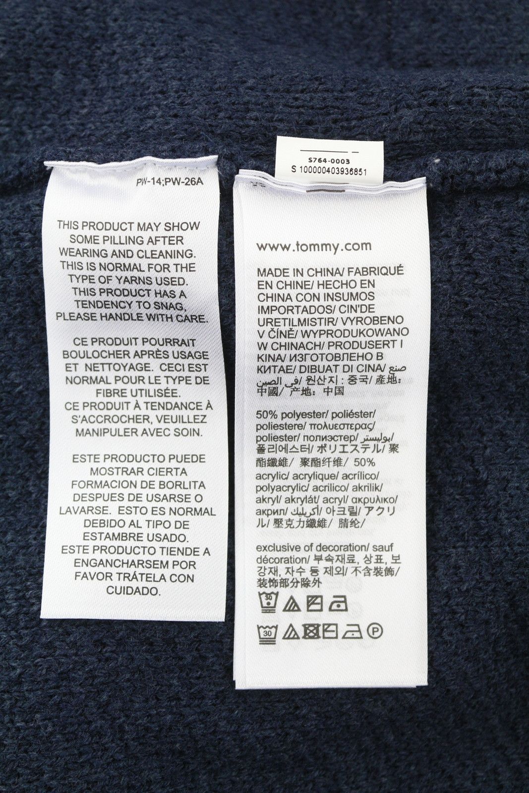 Tommy Hilfiger REQ STRUCTURED XL Navy Stretch Knit Jumper 87388 Size US XL / EU 56 / 4 - 7 Thumbnail