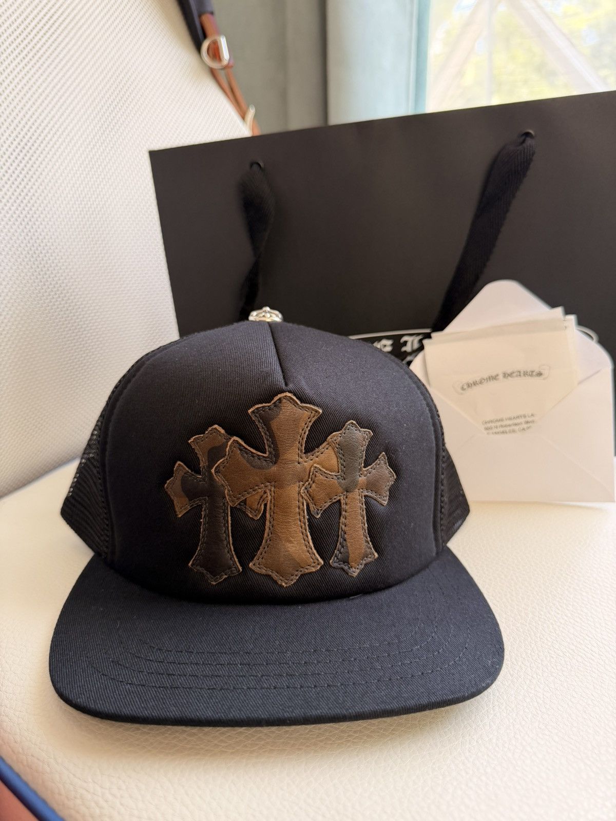 Chrome Hearts Cemetery Trucker Camo 迷彩 Chrome Hearts Cemetery Trucker Hat Camo/Orange - US
