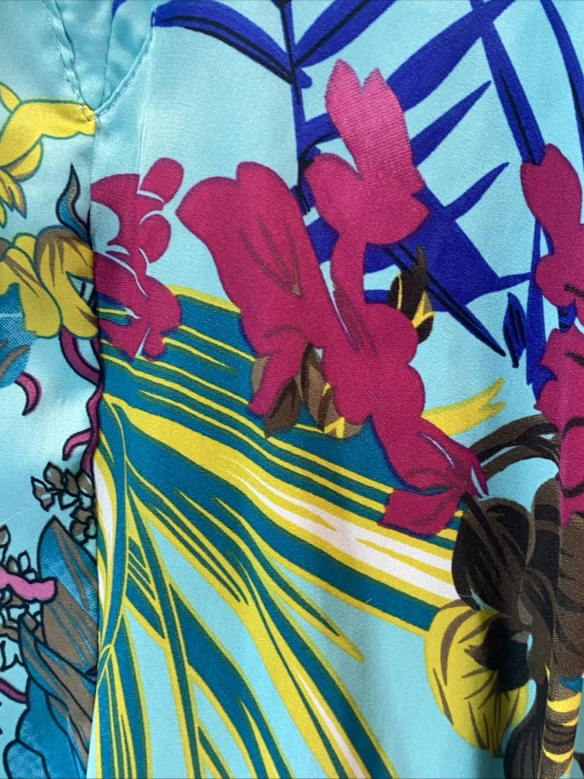 Flower Mountain Women Sundress Small Blue Floral The Vanity Room made in NYC Size S / US 4 / IT 40 - 4 Thumbnail