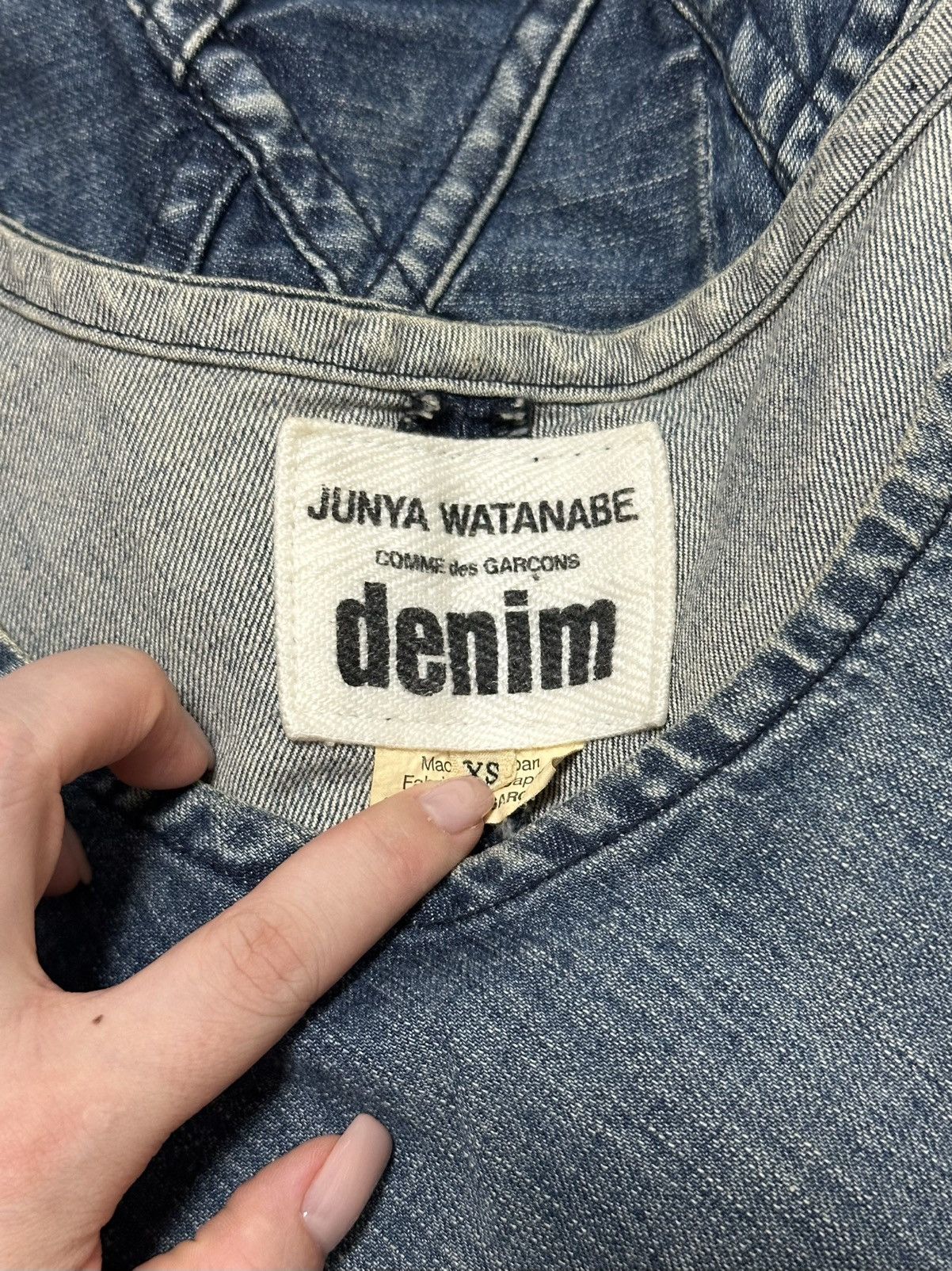 Junya Watanabe JUNYA WATANABE Asymmetric Patchwork Denim Midi Dress Size XS / US 0-2 / IT 36-38 - 5 Thumbnail