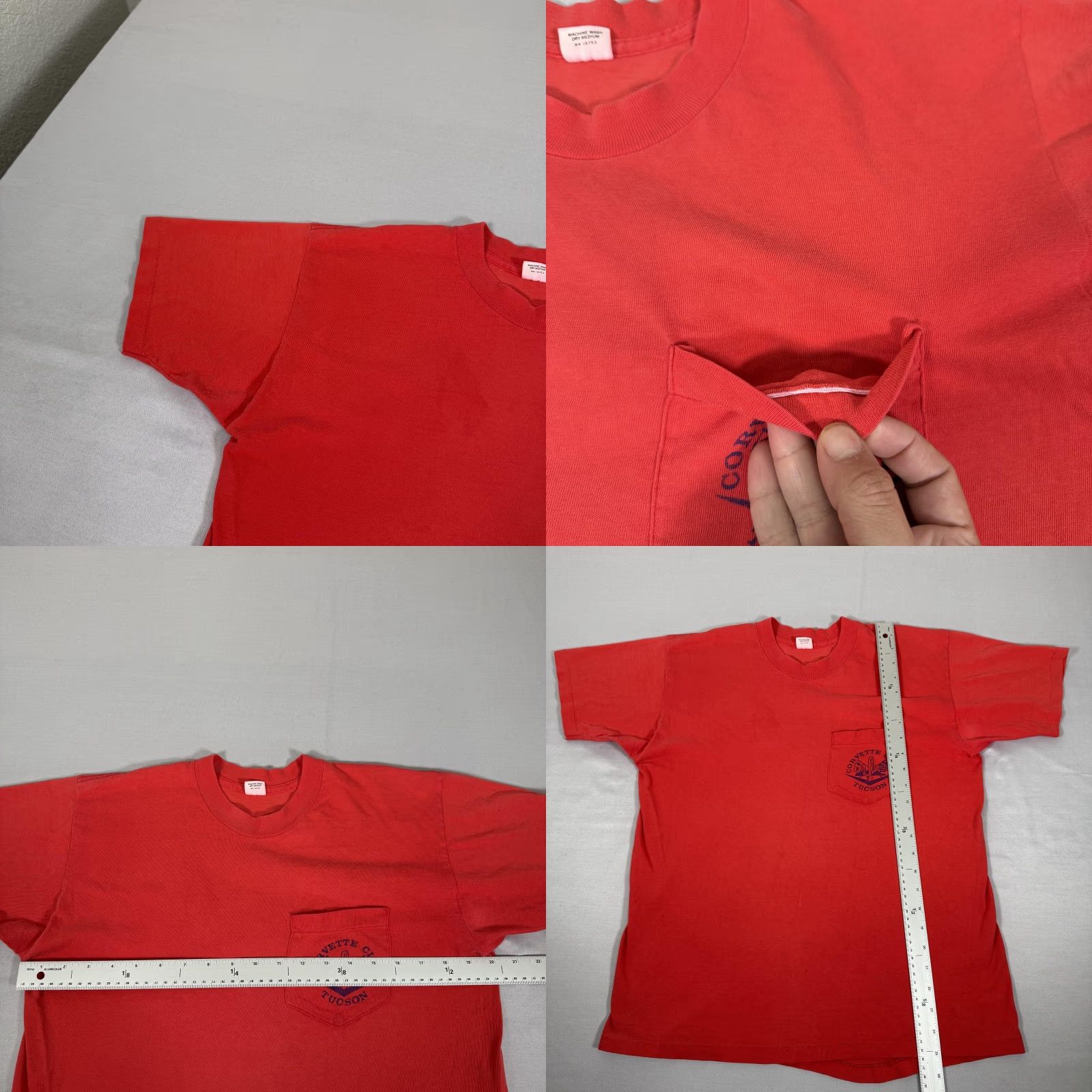 Vintage VINTAGE J. C. Penney Corvette Shirt Men L Red Tucson Club Selvedge Pocket Car Arizona Tee Size US L / EU 52-54 / 3 - 8 Thumbnail