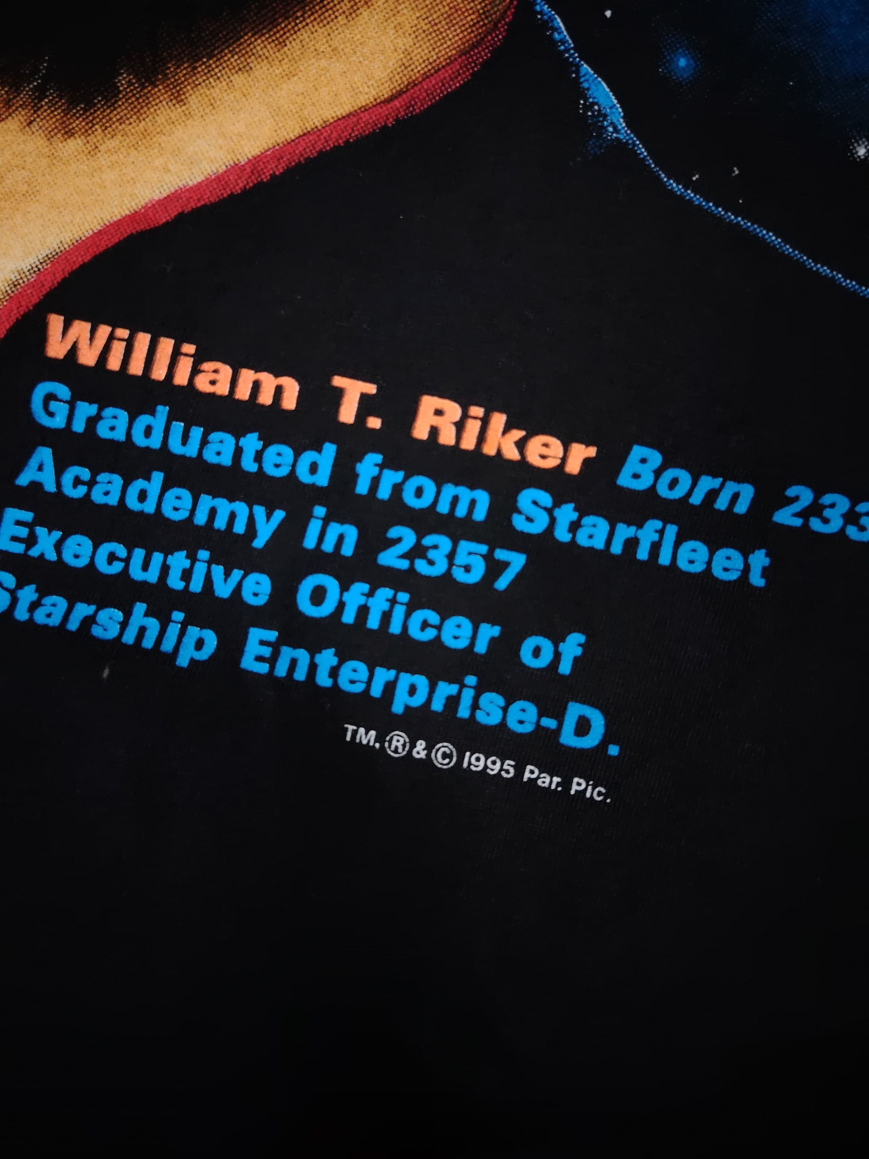 Vintage Vintage 90S Star Trek Riker1995 Tee T-Shirt Movie Size US XL / EU 56 / 4 - 3 Thumbnail