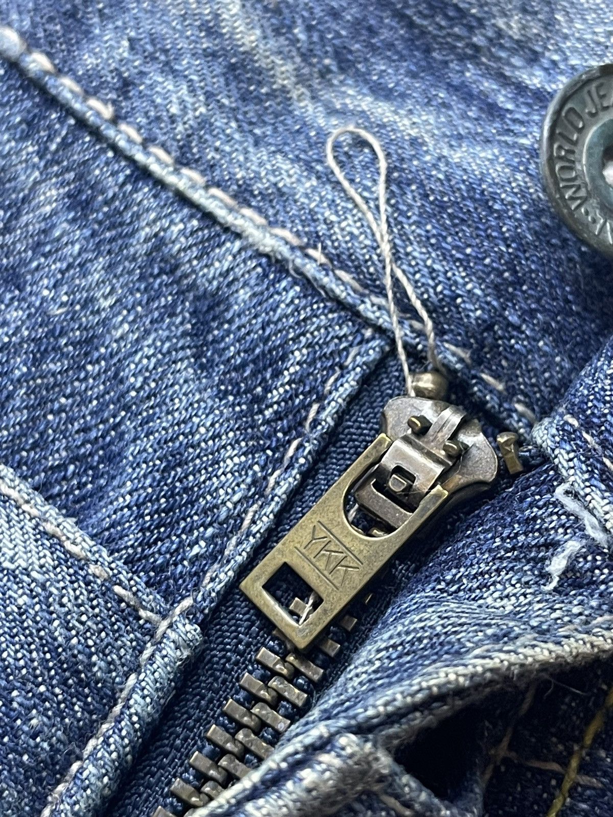If Six Was Nine Japan NYLAUS Double Waist Honeycomb Punk Style Short Denim Size US 33 - 7 Thumbnail