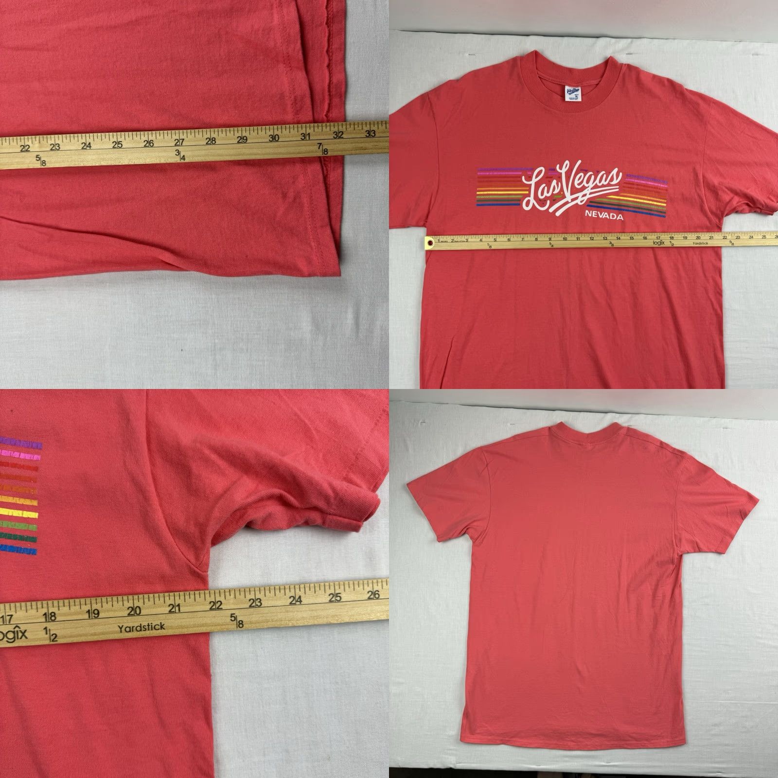 Velva Sheen VINTAGE Velva Sheen T-Shirt Adult XL Pink Rainbow 80s Nevada Las Vegas Crew Neck Mens Clothing Size US XL / EU 56 / 4 - 8 Thumbnail