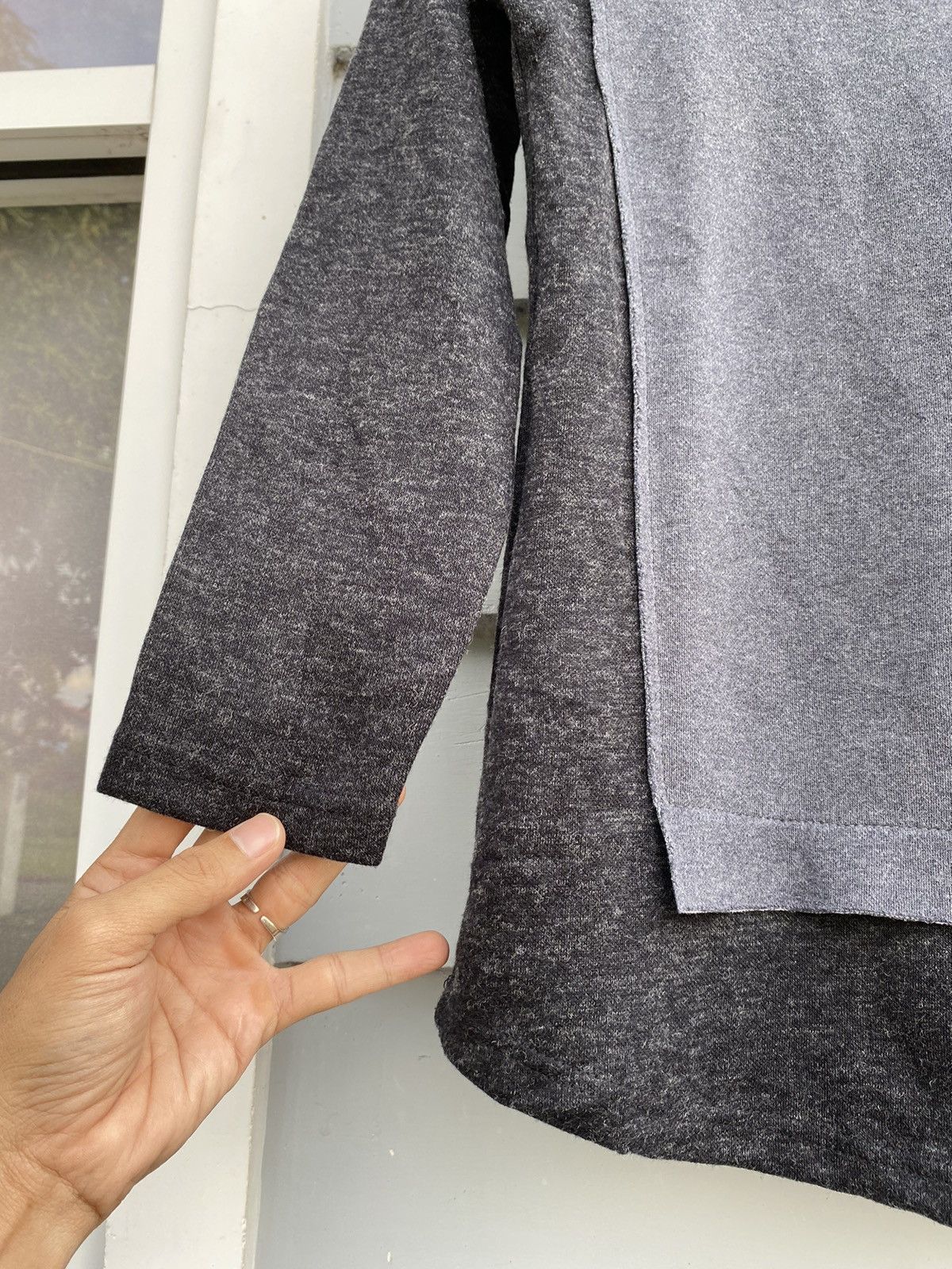 If Six Was Nine Japanese Two Tone Panel Hoodie Asymmetrical Collar & Pocket Size US S / EU 44-46 / 1 - 6 Thumbnail