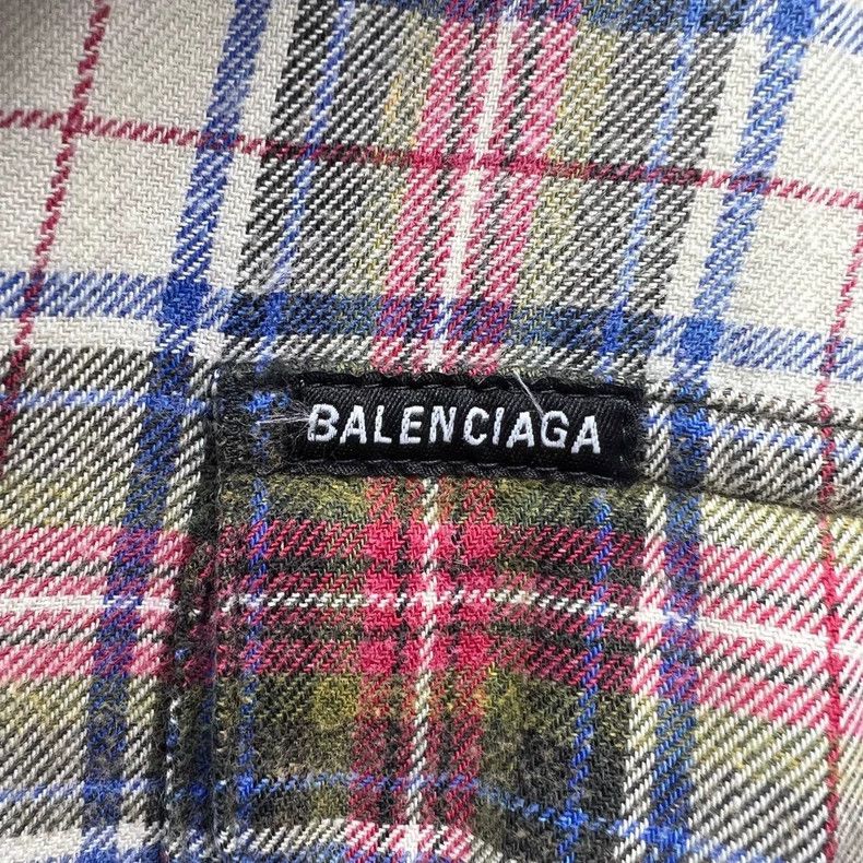 Balenciaga Balenciaga Render gradient flannel plaid cotton-padded jac Size US S / EU 44-46 / 1 - 3 Thumbnail