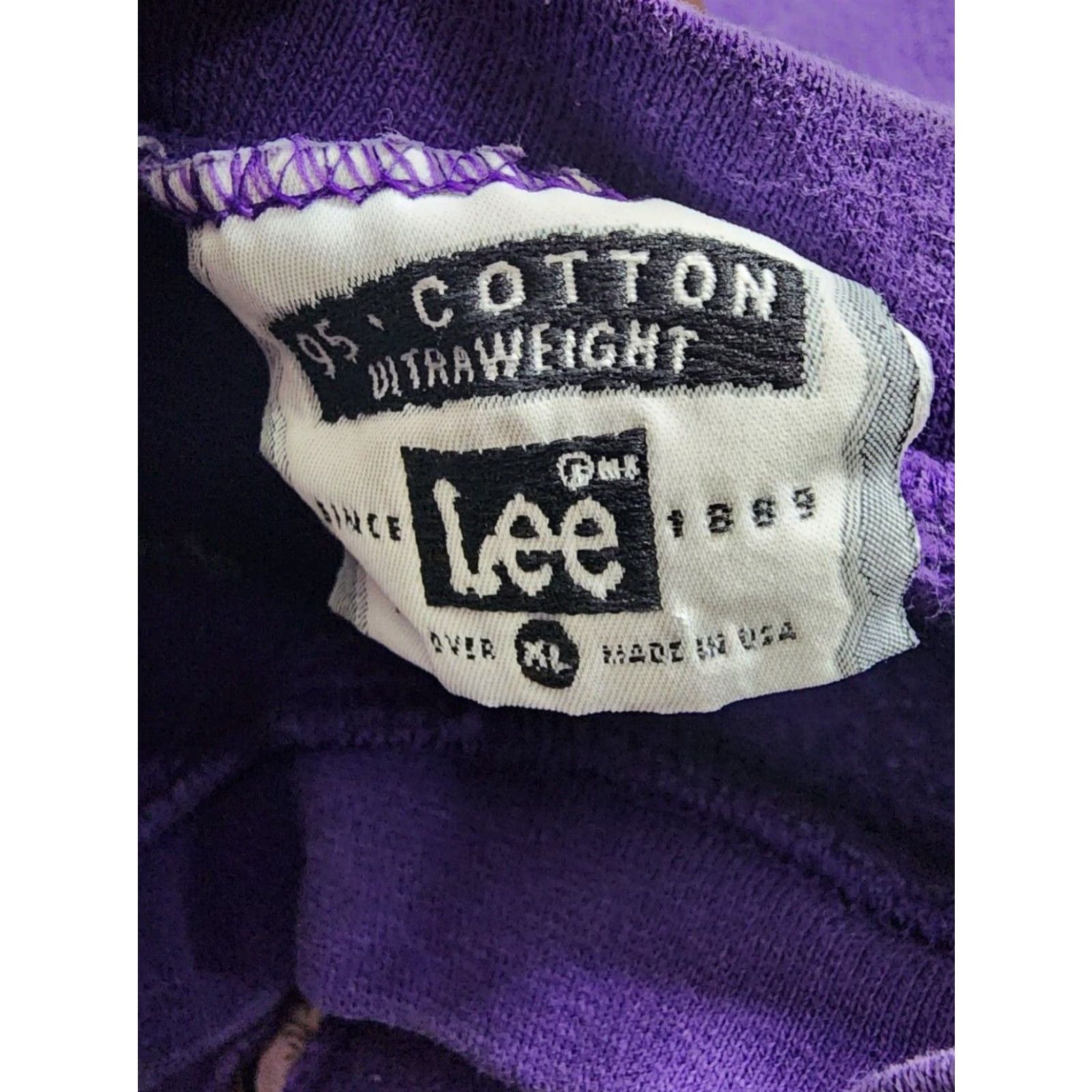 Lee VINTAGE Lee Sport Floral Quilted Pattern Women's XL Long Sleeve Sweatshirt Purple Crew Neck Pullover Size XL / US 12-14 / IT 48-50 - 5 Thumbnail