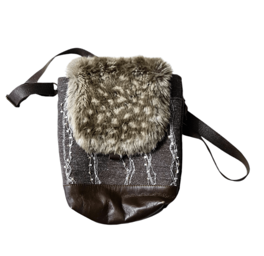 Leather Rare Fur Slim Bag Maps Size ONE SIZE - 2 Thumbnail