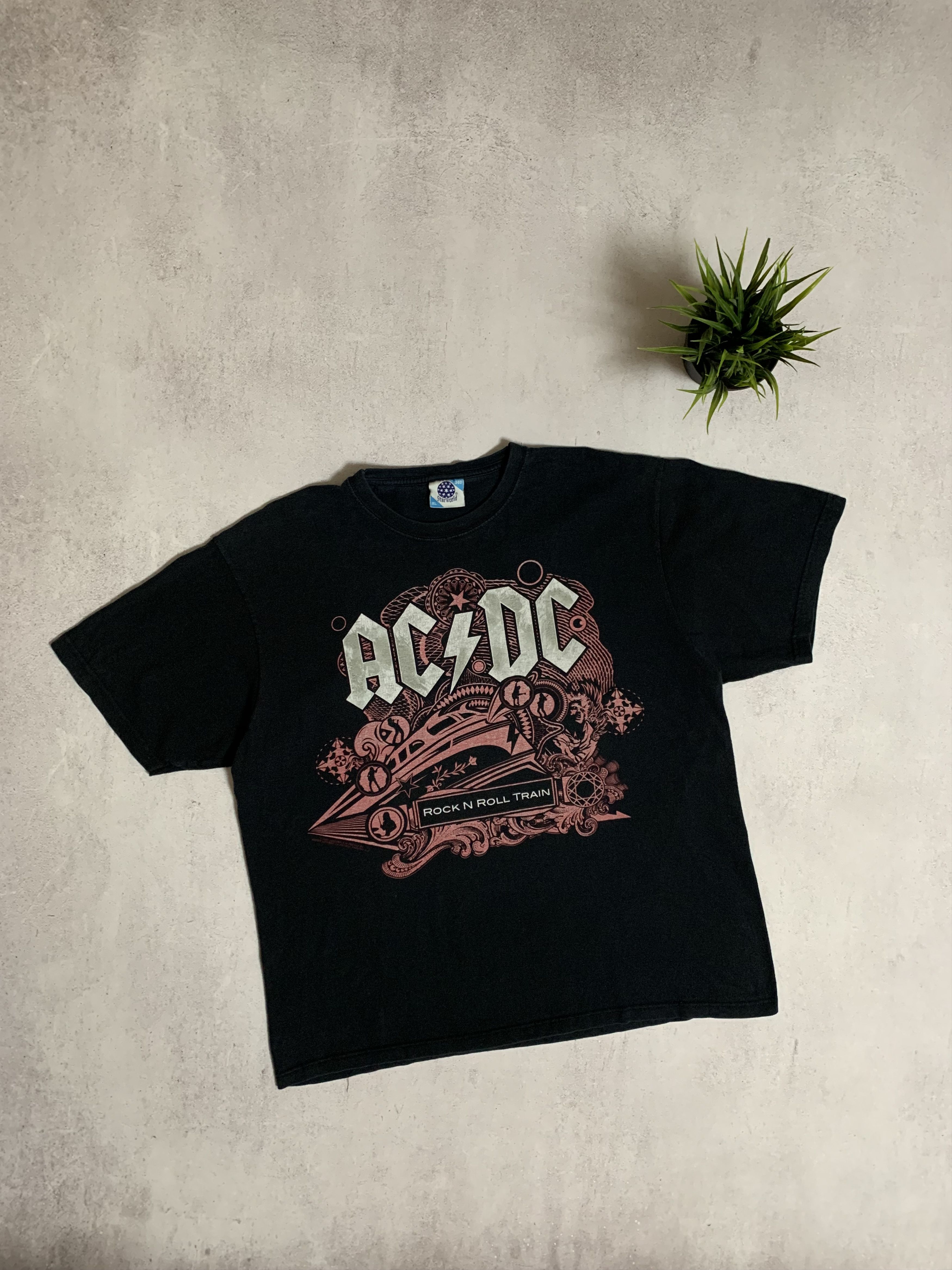 AC/DC × Vintage Vintage Ac/Dc Rock N Roll Train 2009 Tour T Shirt Tee Baggy Size US XL / EU 56 / 4 - 1 Thumbnail
