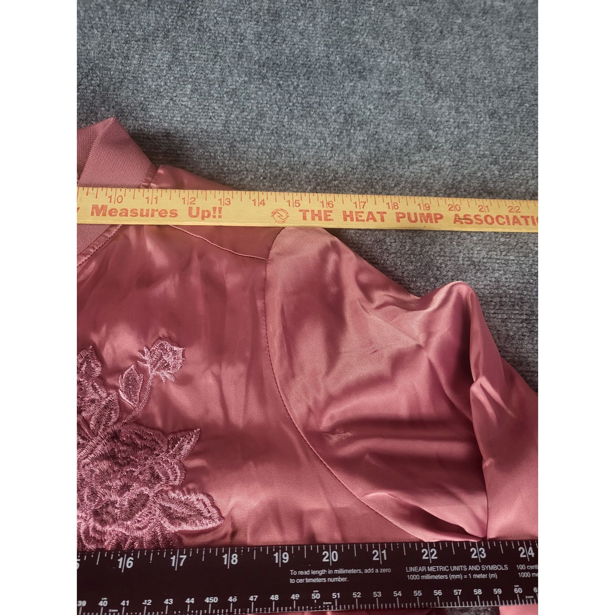 Torrid Torrid Embroidered Satin Bomber Jacket Rose Pink Full Zip Si Size XL / US 12-14 / IT 48-50 - 3 Thumbnail