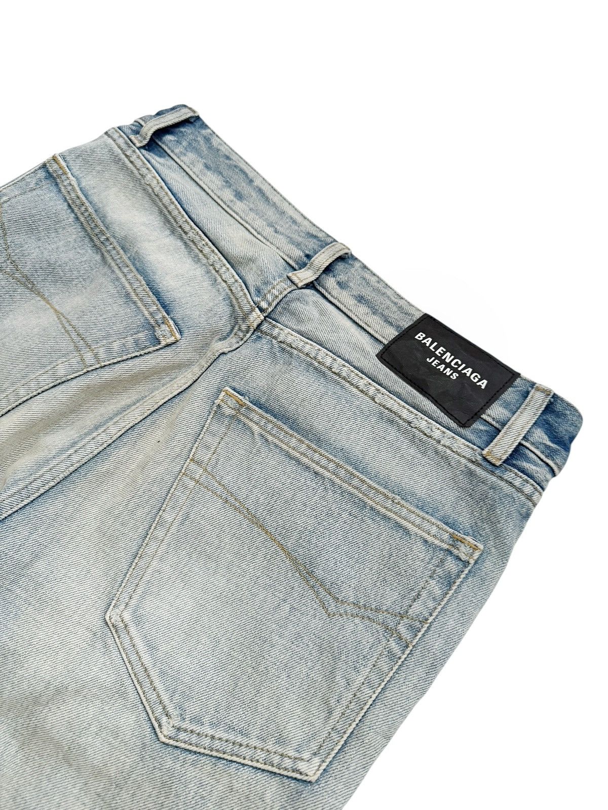 Balenciaga RARE Denim Jean Pantashoe Heel Boot Legging Size US 6 / IT 36 - 7 Thumbnail