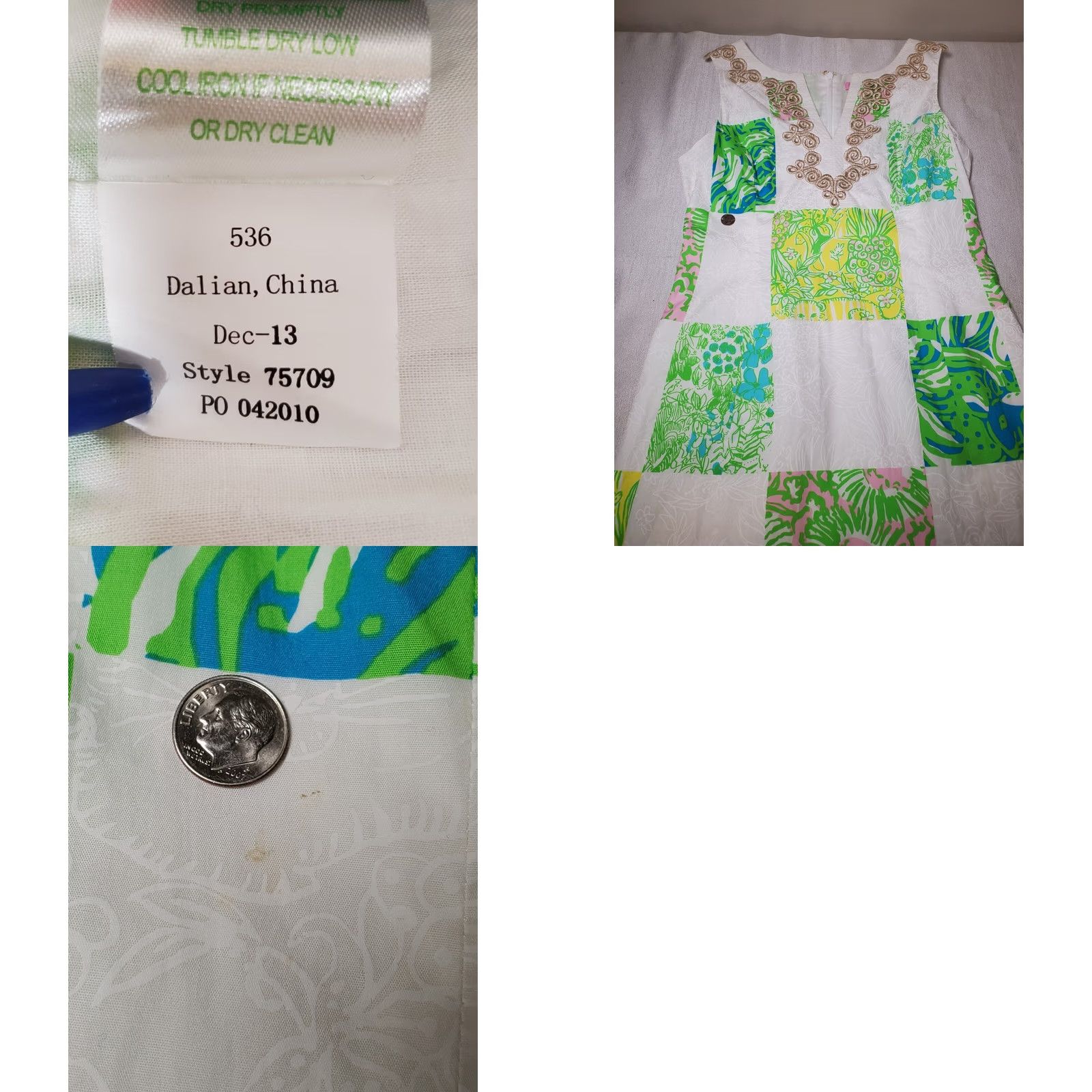 Lilly Pulitzer Lilly Pulitzer Janice Shift Dress Resort White Lioness Patch 75709 Women's 4 Size S / US 4 / IT 40 - 9 Thumbnail