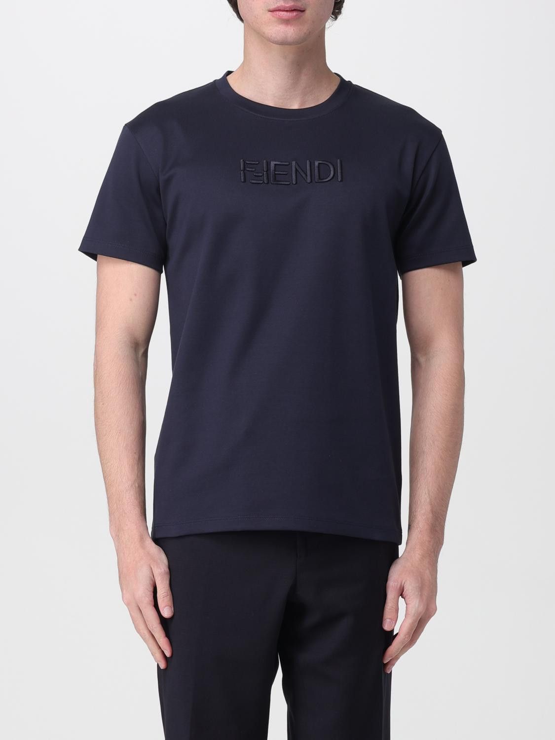 Fendi Fendi T-Shirt Men Blue Size US M / EU 48-50 / 2 - 1 Thumbnail
