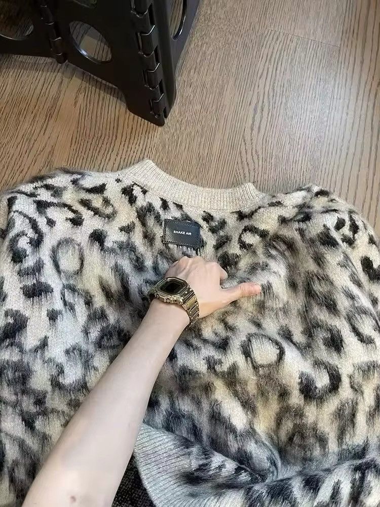 Other × Vintage Streetwear Leopard Print Sweater Pullover Size US XL / EU 56 / 4 - 5 Thumbnail