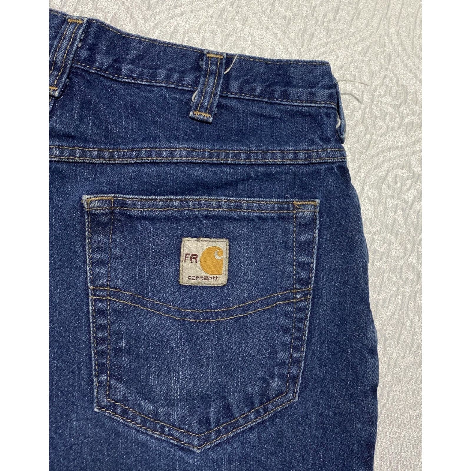 Carhartt VINTAGE Carhartt FR Jeans Men's 32x31 Blue Straight Leg Flame-Resistant Denim Workwear Size US 32 / EU 48 - 5 Thumbnail