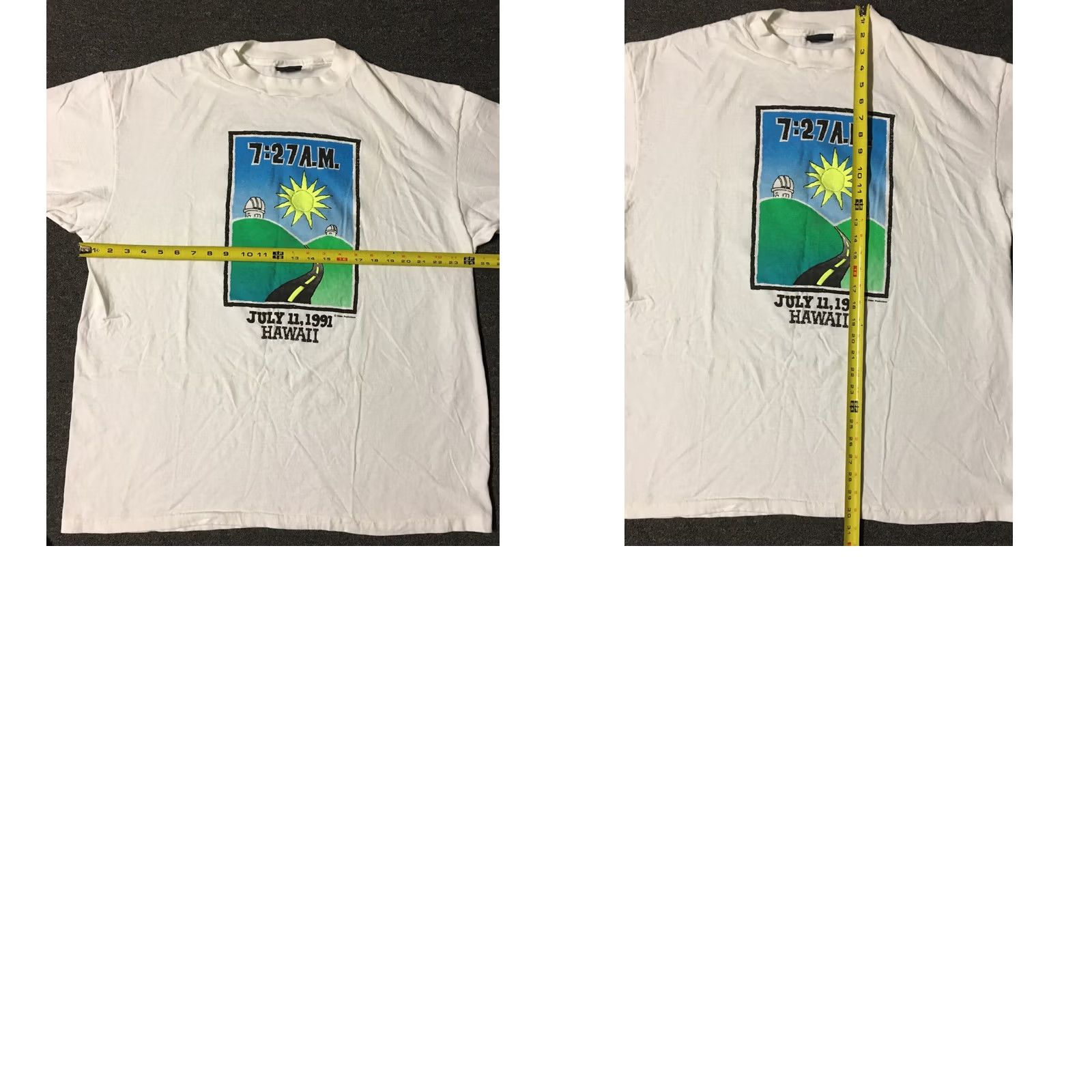 Vintage VINTAGE Hawaii Surf Shop Shirt XL USA Beach 90s Solar Eclipse Single Stitch White Mens T-Shirt Size US XL / EU 56 / 4 - 8 Thumbnail