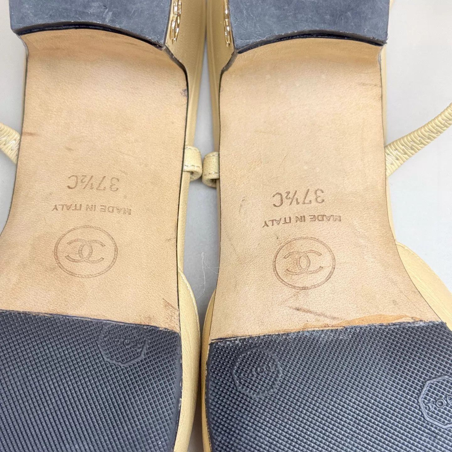 Chanel CHANEL Slingback Pumps Milk Tea 37.5 99 New Size US 7 / IT 37 - 7 Thumbnail