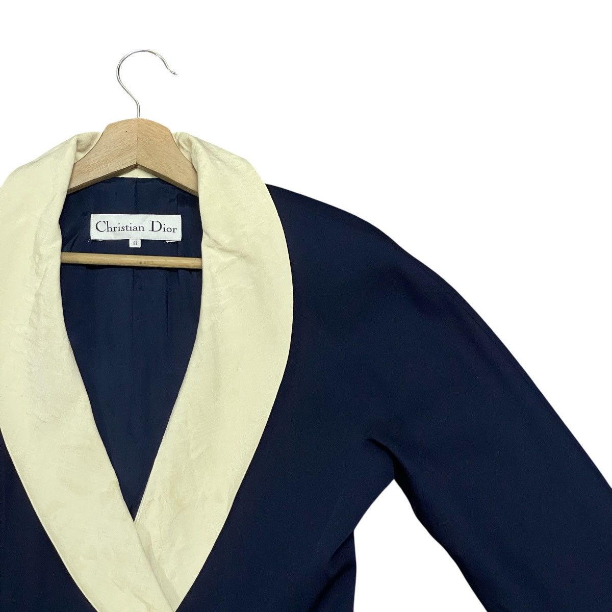 Dior ‼️LSTDROP‼️Vtg Christian Dior Wool Shawl Collar Smoking Jacket Size M / US 6-8 / IT 42-44 - 3 Thumbnail