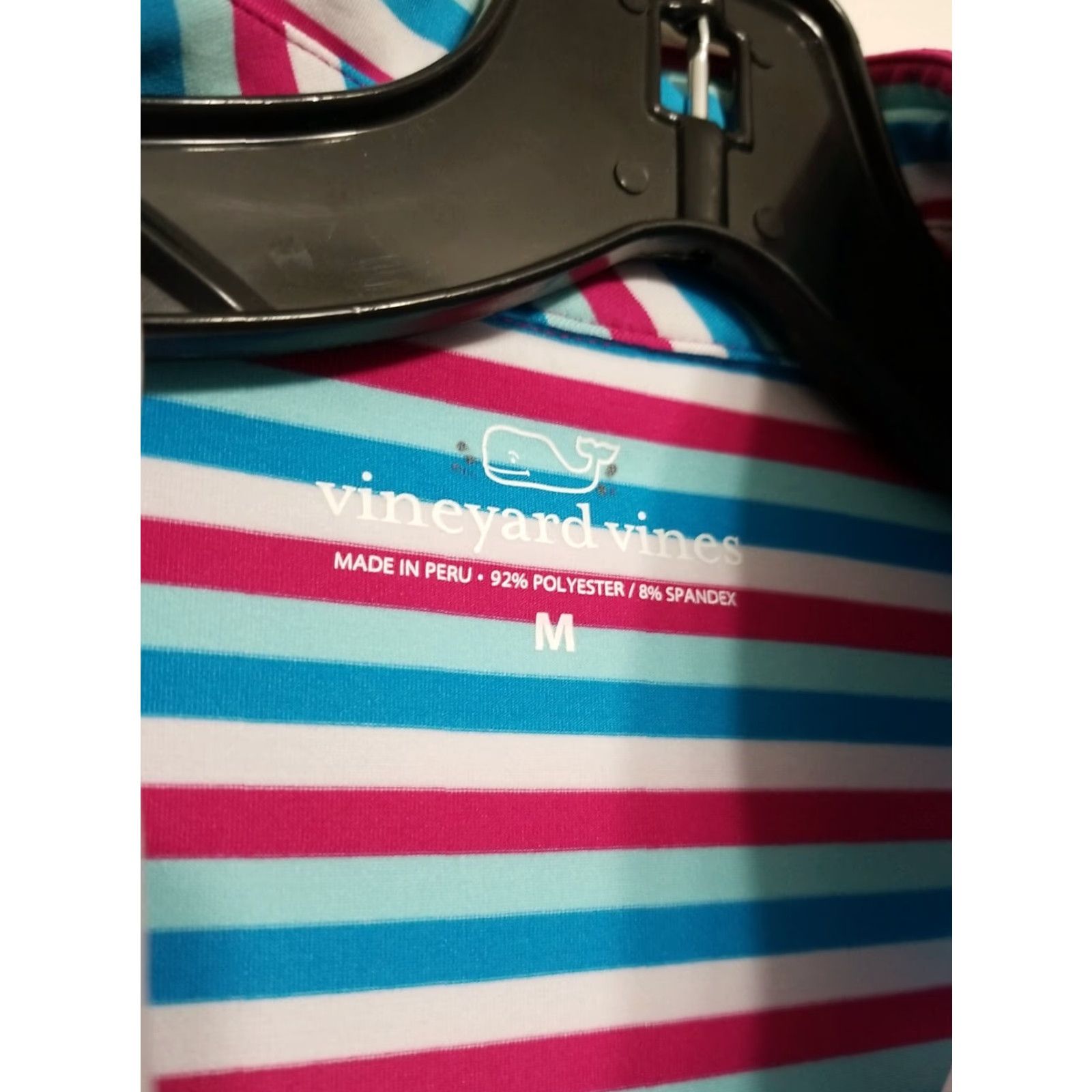 Vineyard Vines Vineyard Vines Performance Polo Men Medium Golf Shirt Dry Fit Striped Blue Multicolor neckline Collared Regular Size M Size US M / EU 48-50 / 2 - 2 Thumbnail