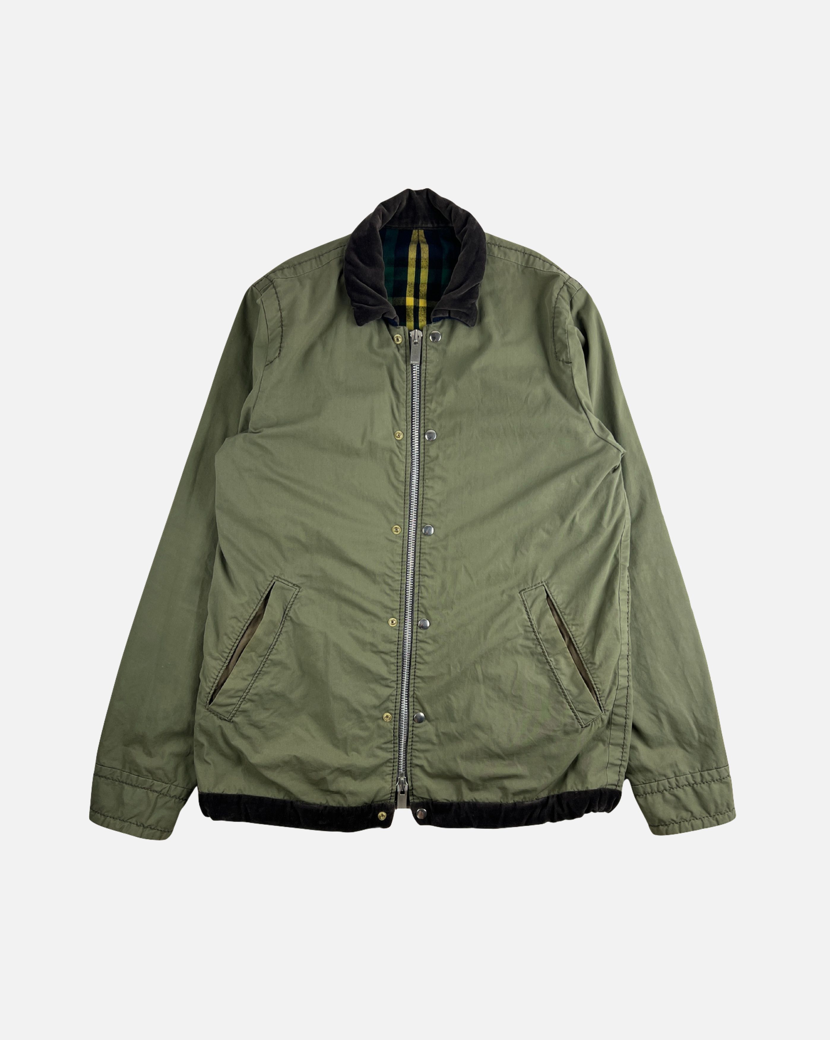 Image of Sacai Green Cotton Fisherman Jacket, Men's (Size XL)