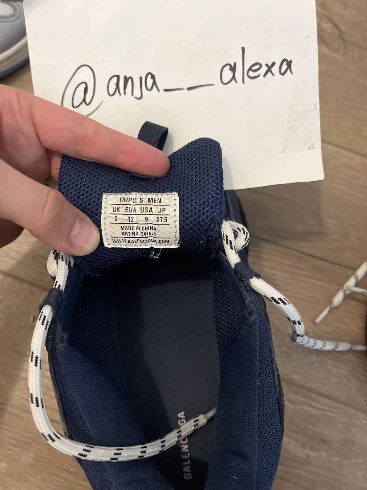 Balenciaga Balenciaga Triple S Clear Sole Navy Size US 9 / EU 42 - 4 Thumbnail