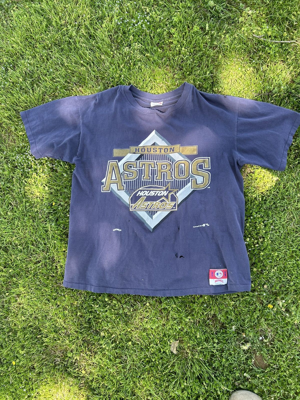 Vintage 90s Nutmeg Houston Astros tee Size US L / EU 52-54 / 3 - 1 Thumbnail