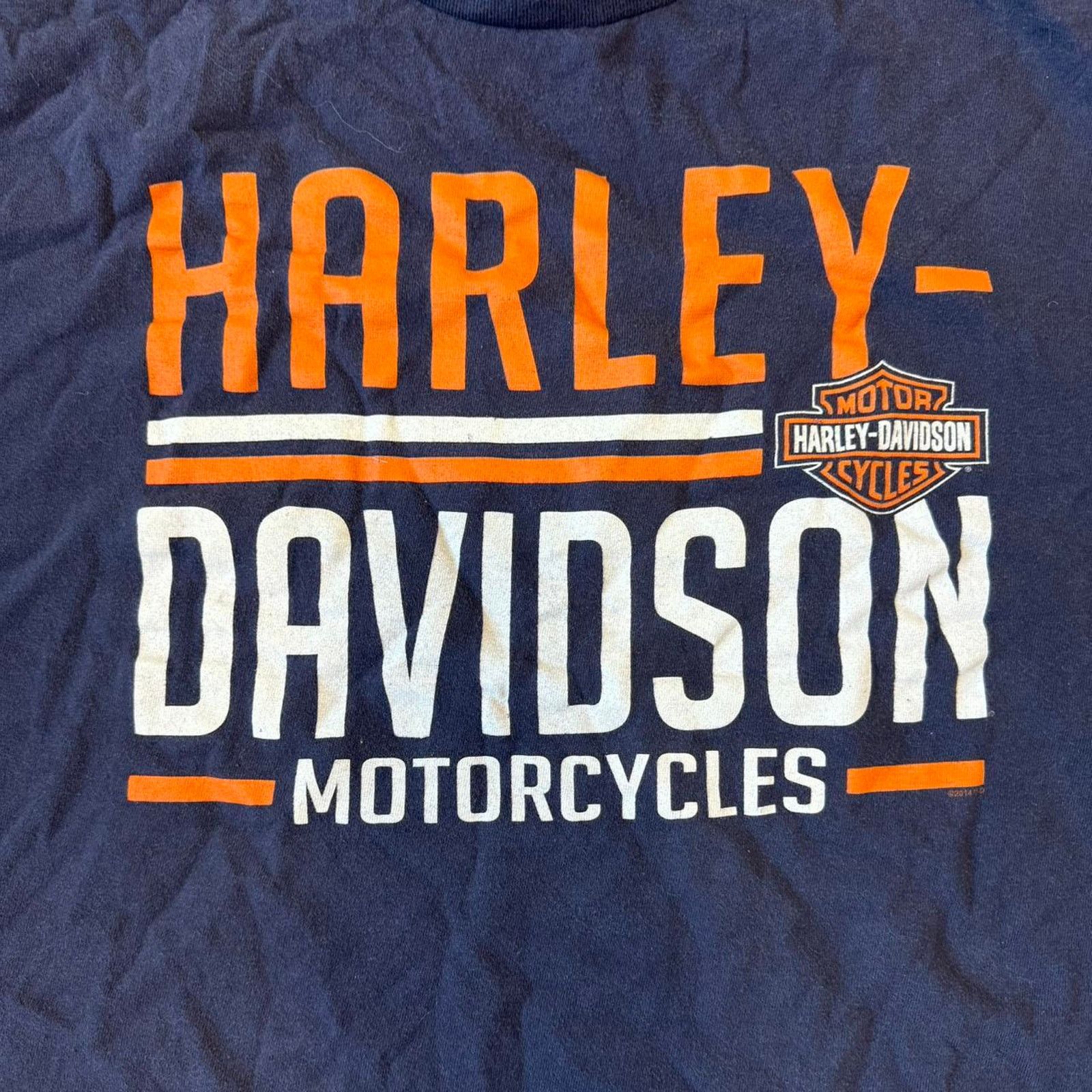 Harley Davidson × Vintage Harley Davidson blue and orange paris france T Shirt Size US XXL / EU 58 / 5 - 2 Thumbnail