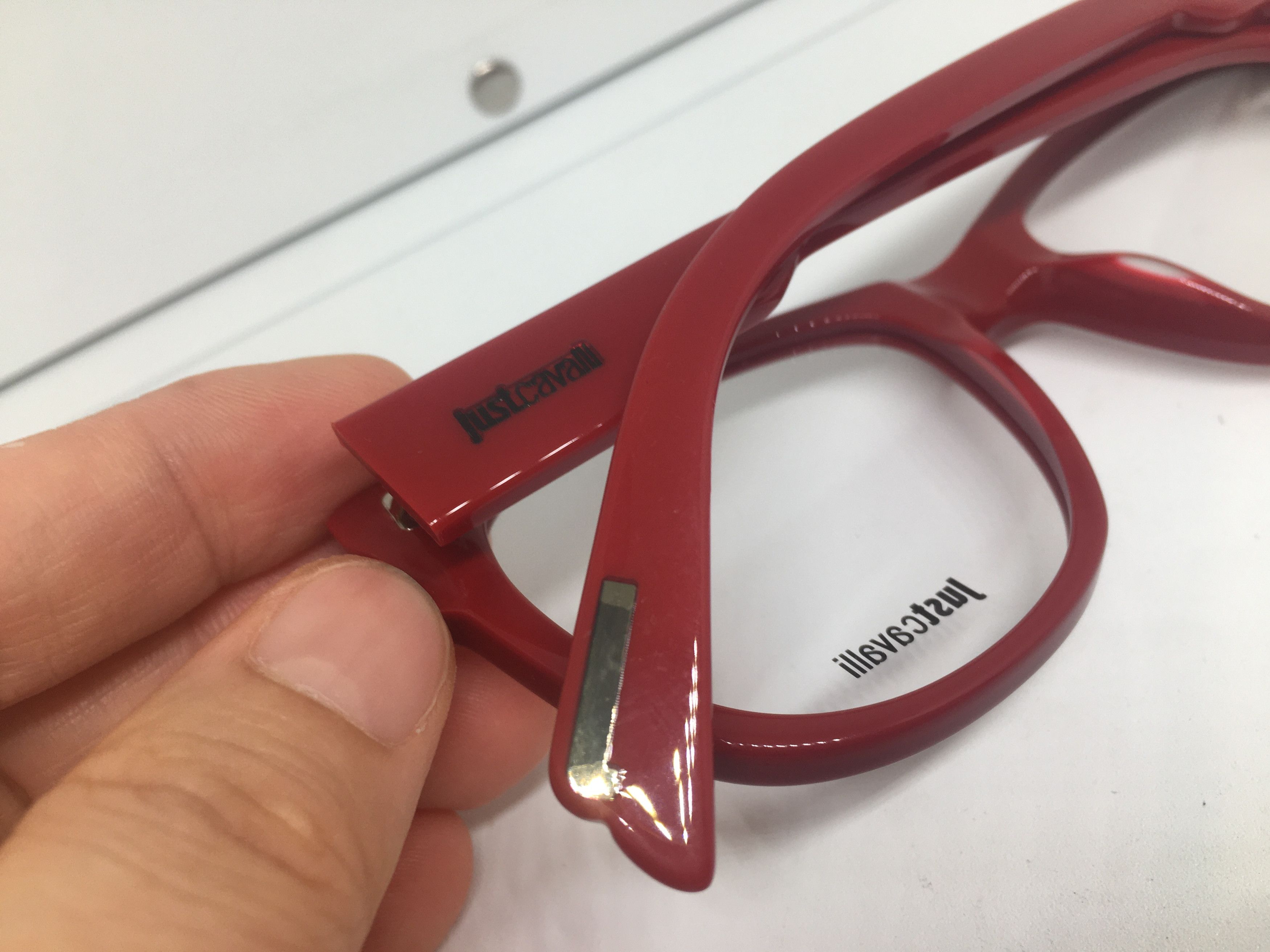 Just Cavalli Just Cavalli Red Acetate Eyeglasses Frame Size ONE SIZE - 10 Thumbnail