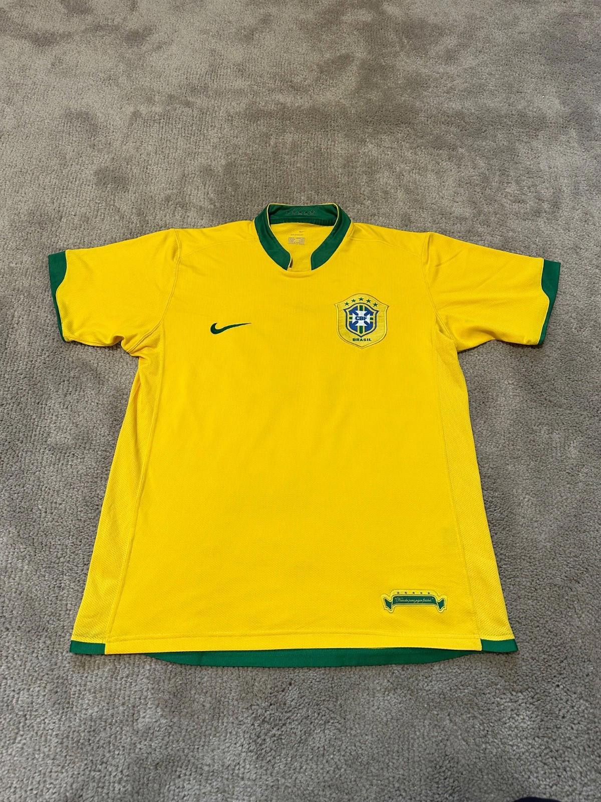 BRAZIL 2006 2007 HOME FOOTBALL SHIRT NIKE JERSEY