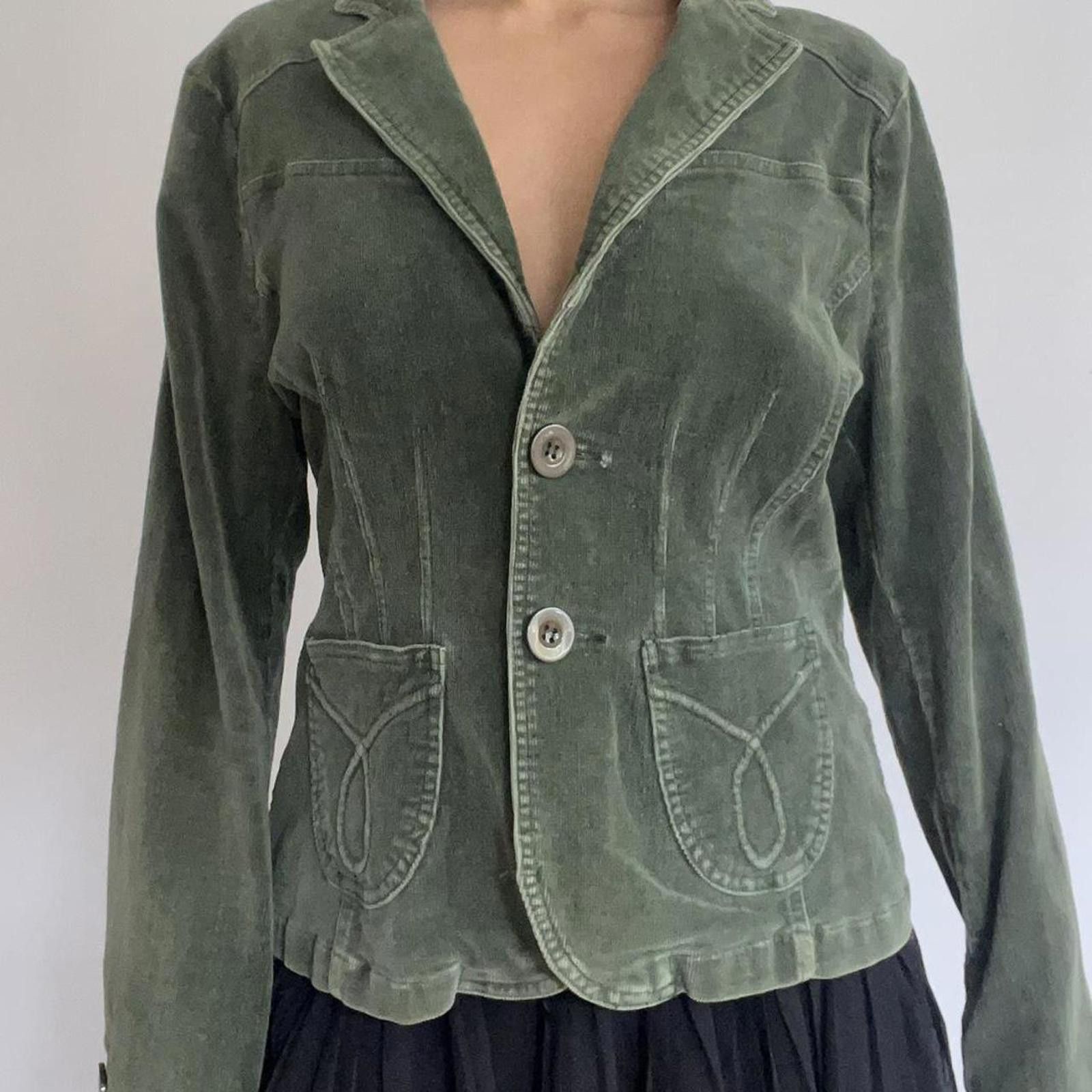 Other Olive green corduroy blazer with button detailing Size L / US 10 / IT 46 - 5 Thumbnail