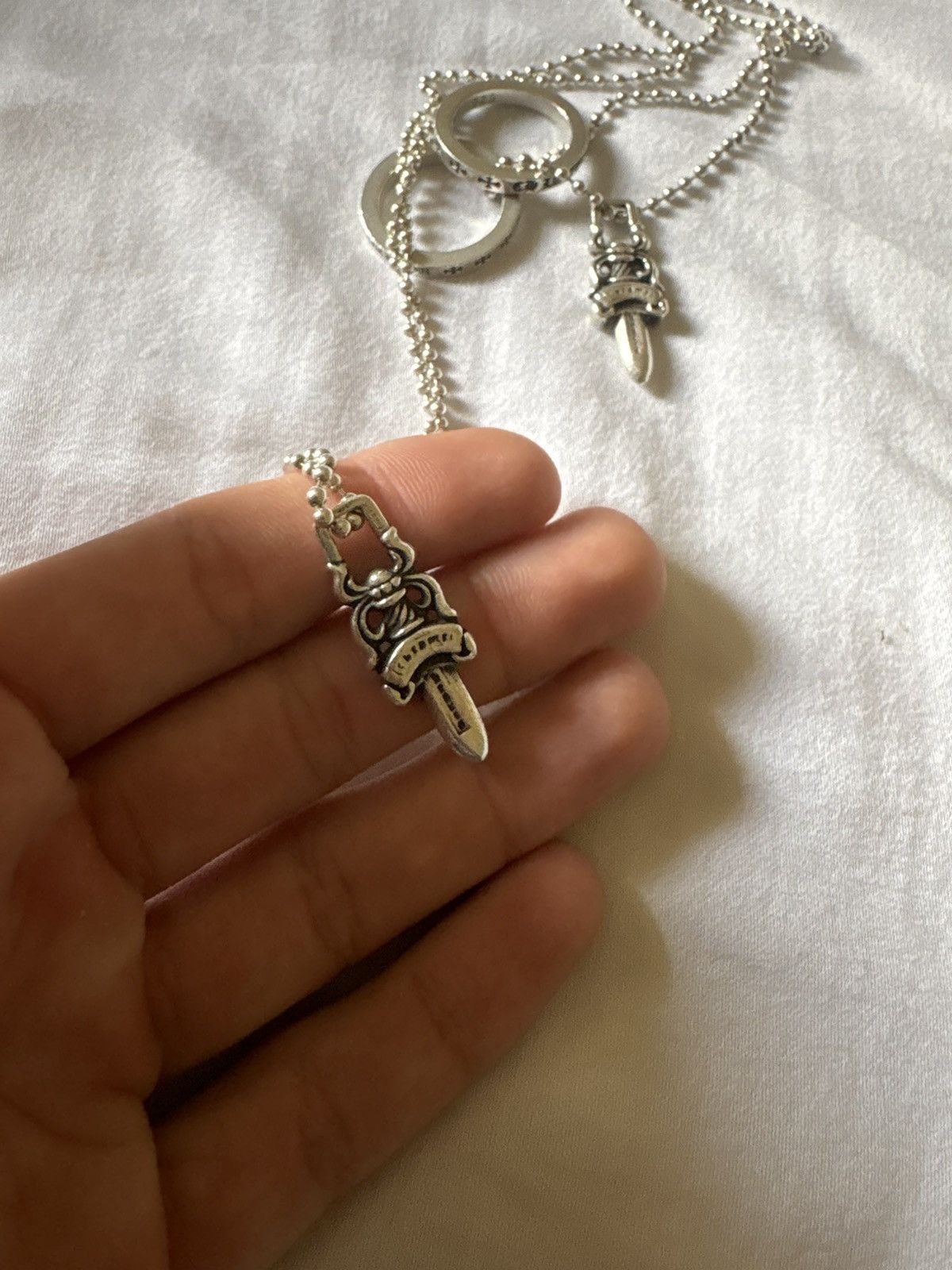 Chrome Hearts Chrome Hearts #10 Large Dagger Zipper Pendant Silver