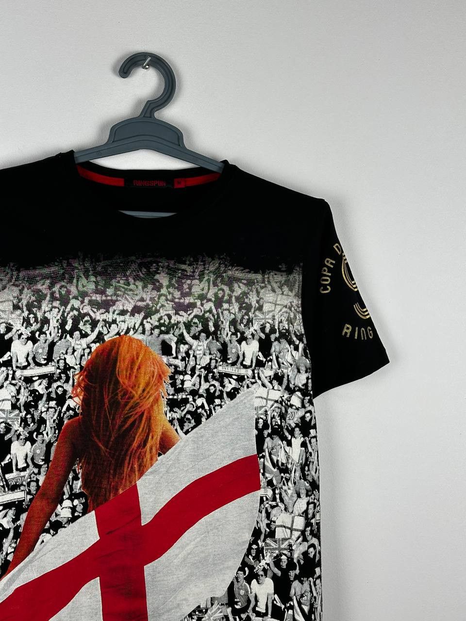 Ringspun × Vintage England Soccer Vintage Sexy Girl Ringspun T Shirt Size US M / EU 48-50 / 2 - 3 Thumbnail