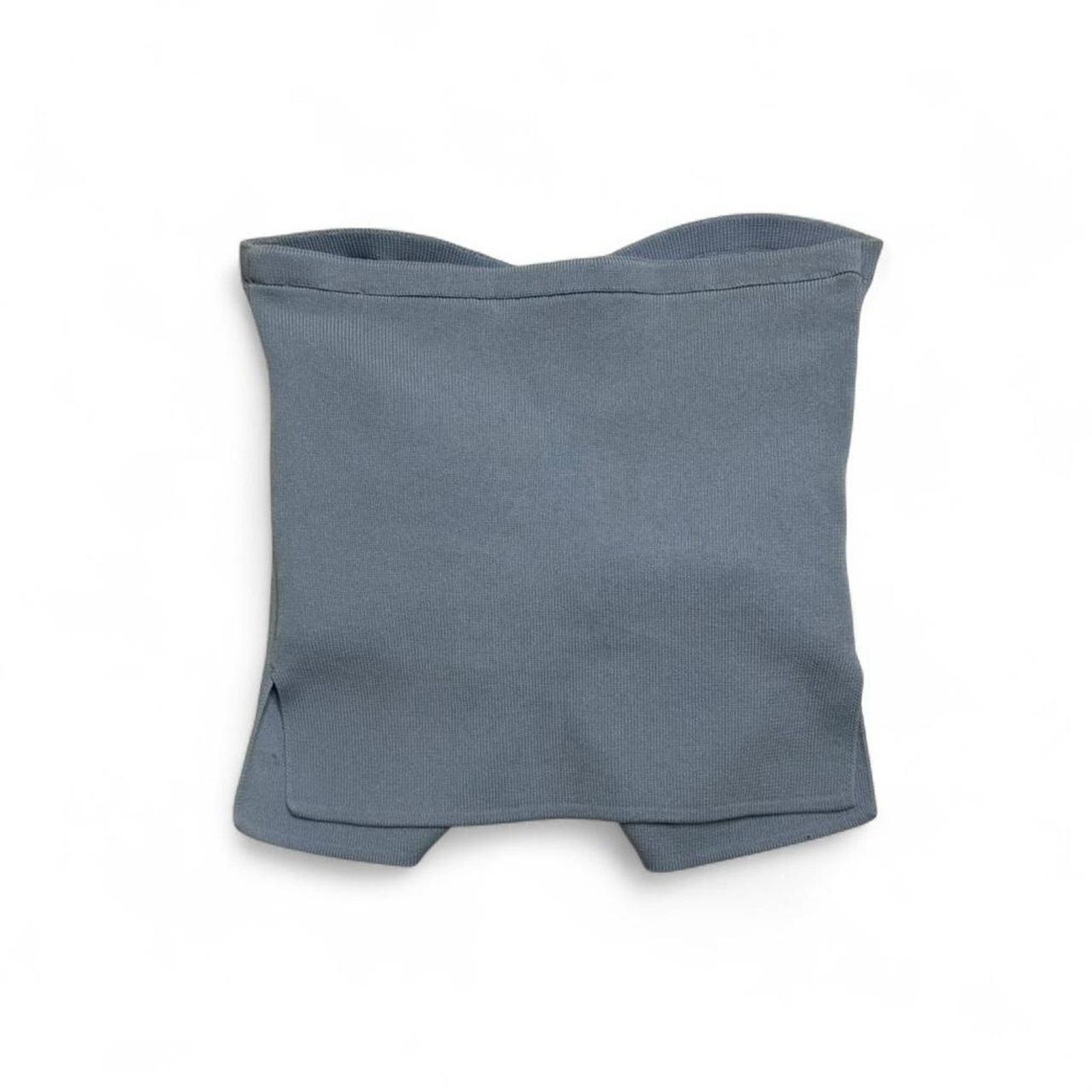 Cider Blue Strapless Button Front Tube Top Fitted Ribbed Size S Size S / US 4 / IT 40 - 5 Thumbnail