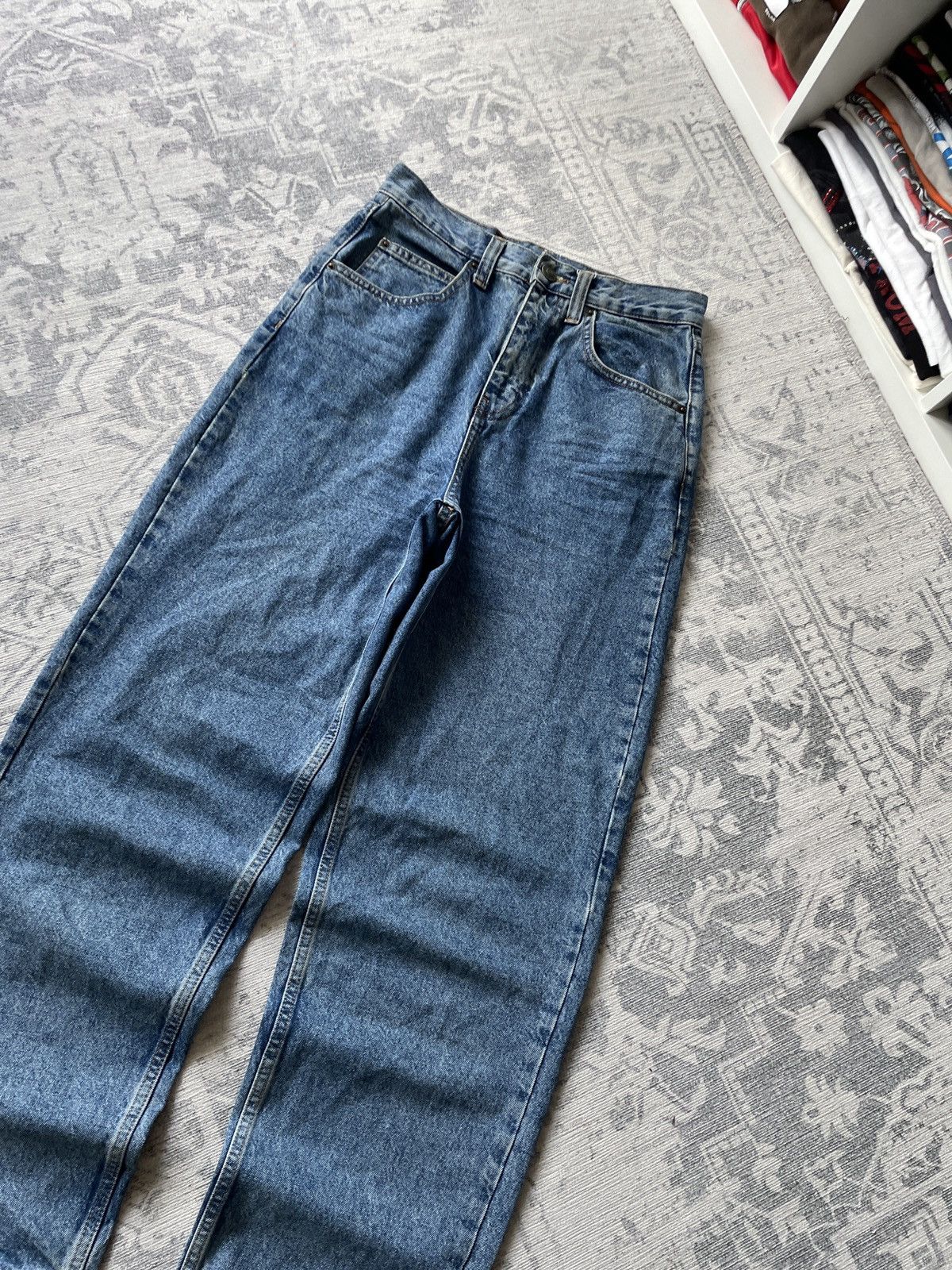 Vintage Vintage Baggy Jeans Faded Mud Washed Japanese Y2K Wide Hype Size US 30 / EU 46 - 3 Thumbnail
