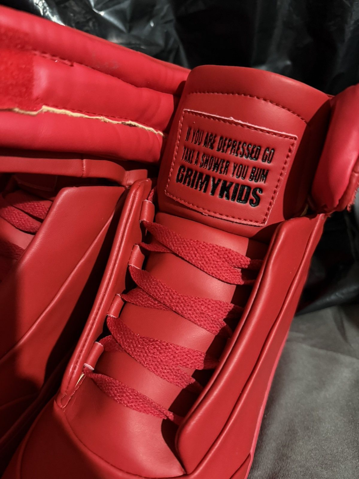 Grimykids Grimy Kids Future AF1 High Sneaker sz9.5 Red Size US 9.5 / EU 42-43 - 4 Thumbnail