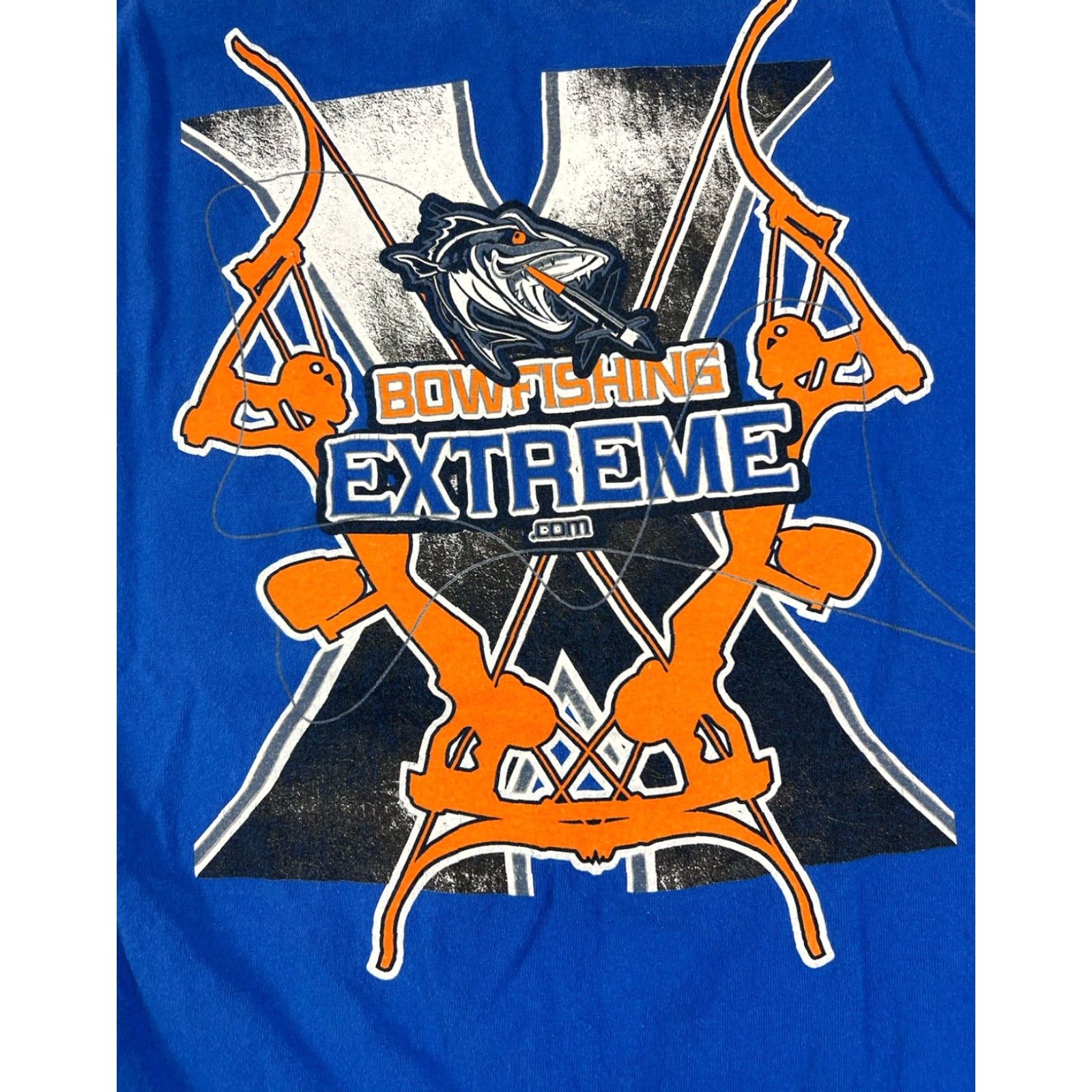 Vintage Bow Fishing Extreme T-Shirt Blue Small Men Size S Graphic Print Bow Accent 90s? Size US S / EU 44-46 / 1 - 8 Thumbnail