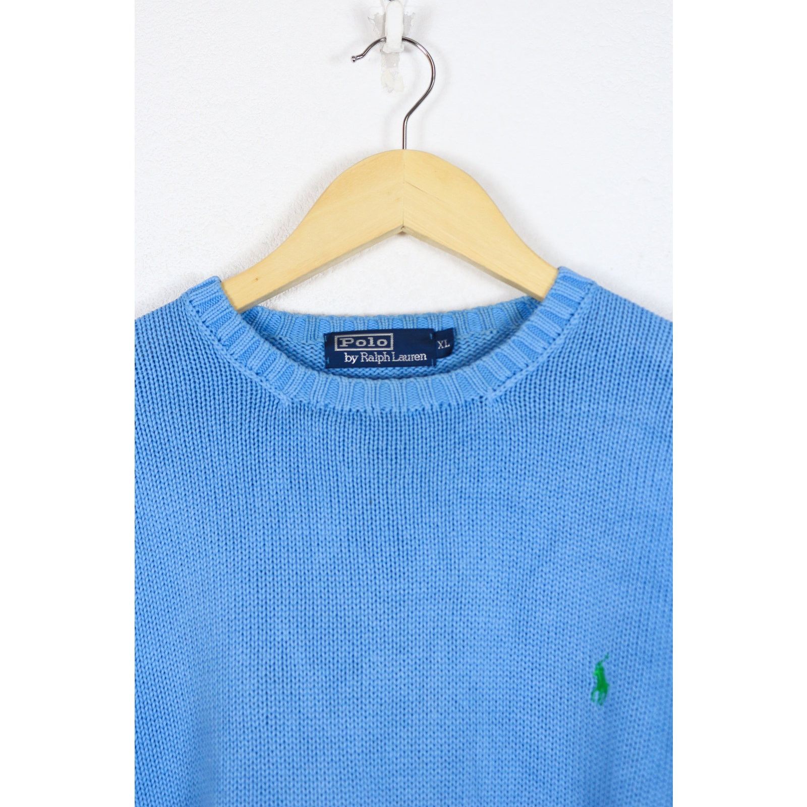 Polo Ralph Lauren Vintage Polo Ralph Lauren Pony Logo Blue Cotton Knit Sweater Size US XL / EU 56 / 4 - 5 Thumbnail