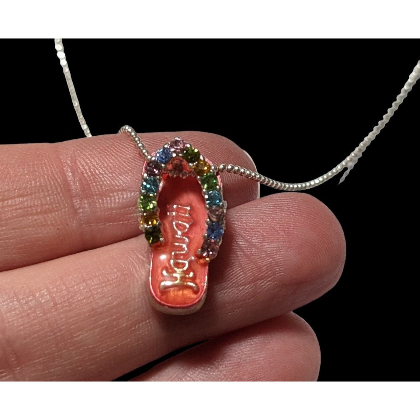 Other MC Rainbow Gem Enamel Hawaii Sandal Necklace Size ONE SIZE - 4 Thumbnail