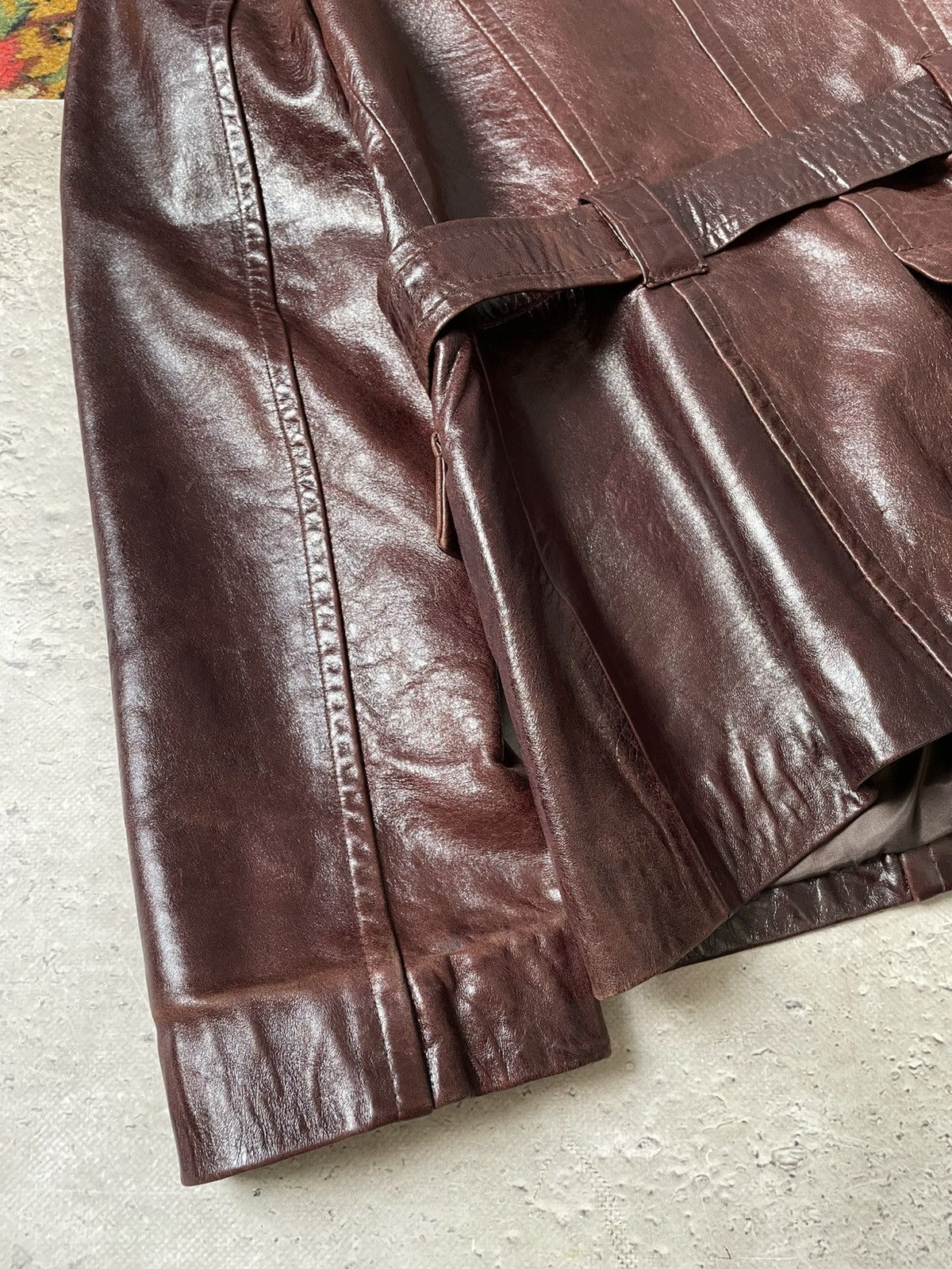 Number (N)ine Leather double breasted y2k leather opium jacket Size US M / EU 48-50 / 2 - 9 Thumbnail