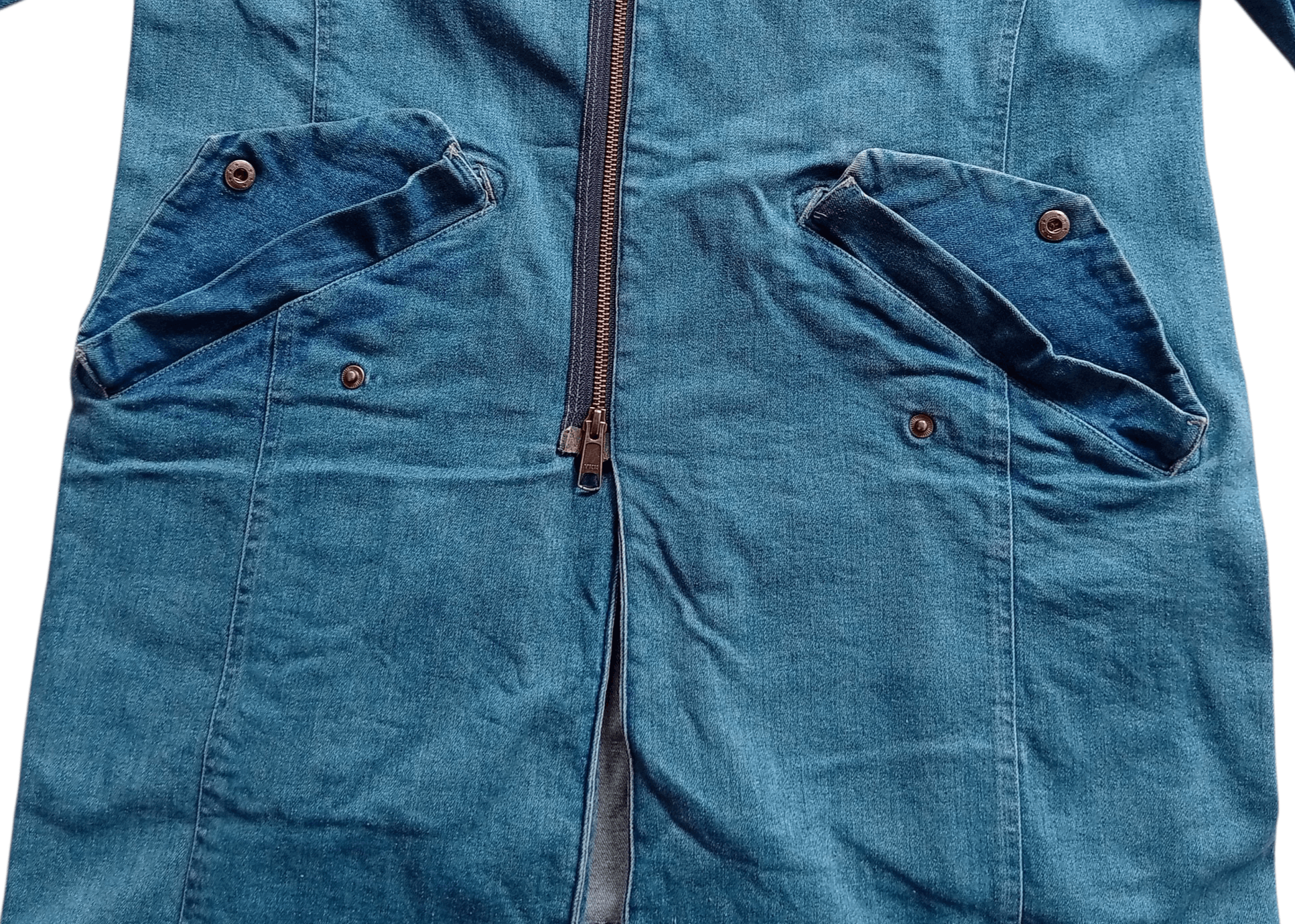 Japanese Brand Galvanized denim fishtail stretch jacket Size US S / EU 44-46 / 1 - 5 Thumbnail