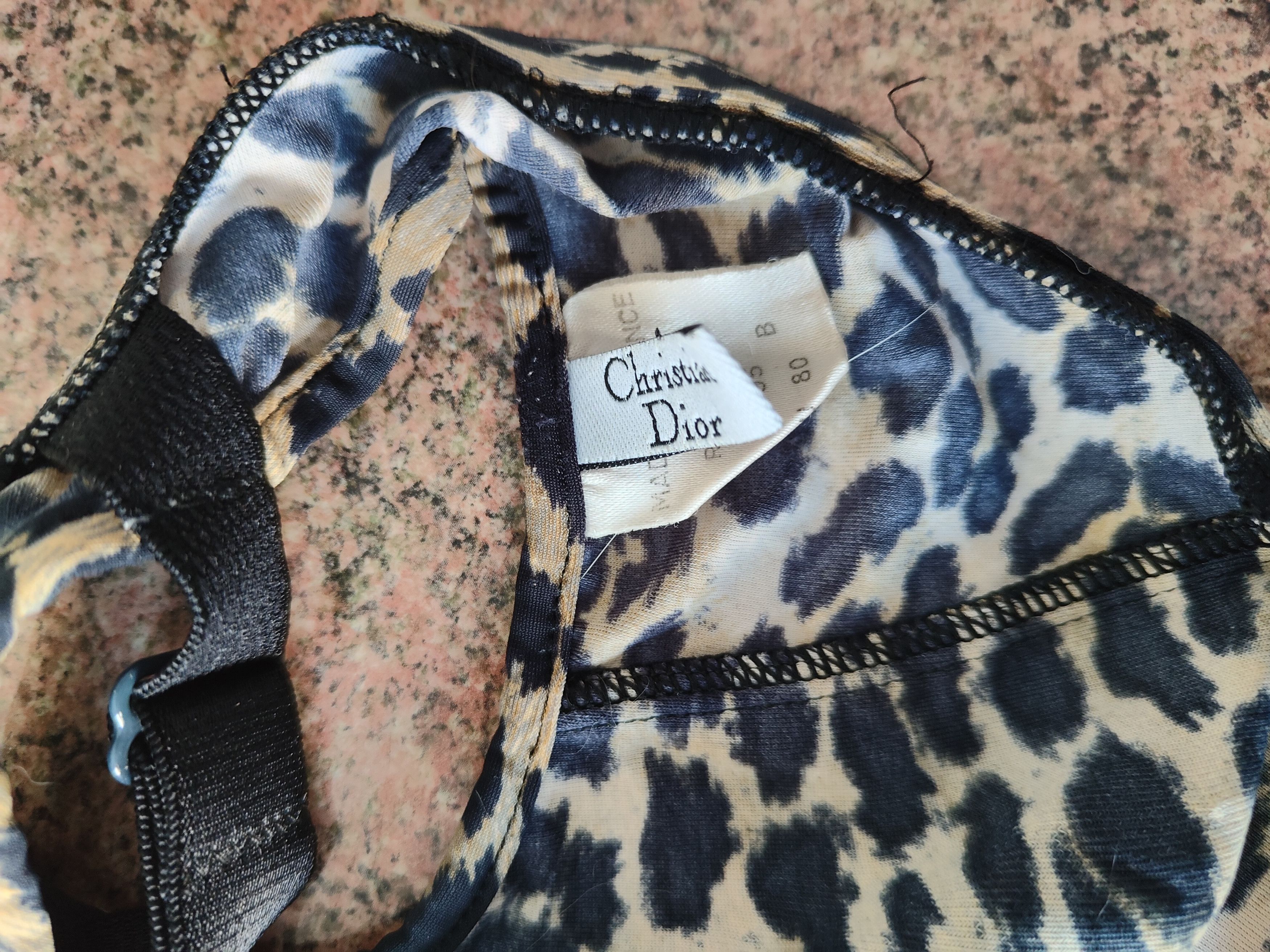 Dior Vintage Christian dior Tiger Leopard print swimsuit Size ONE SIZE - 13 Thumbnail