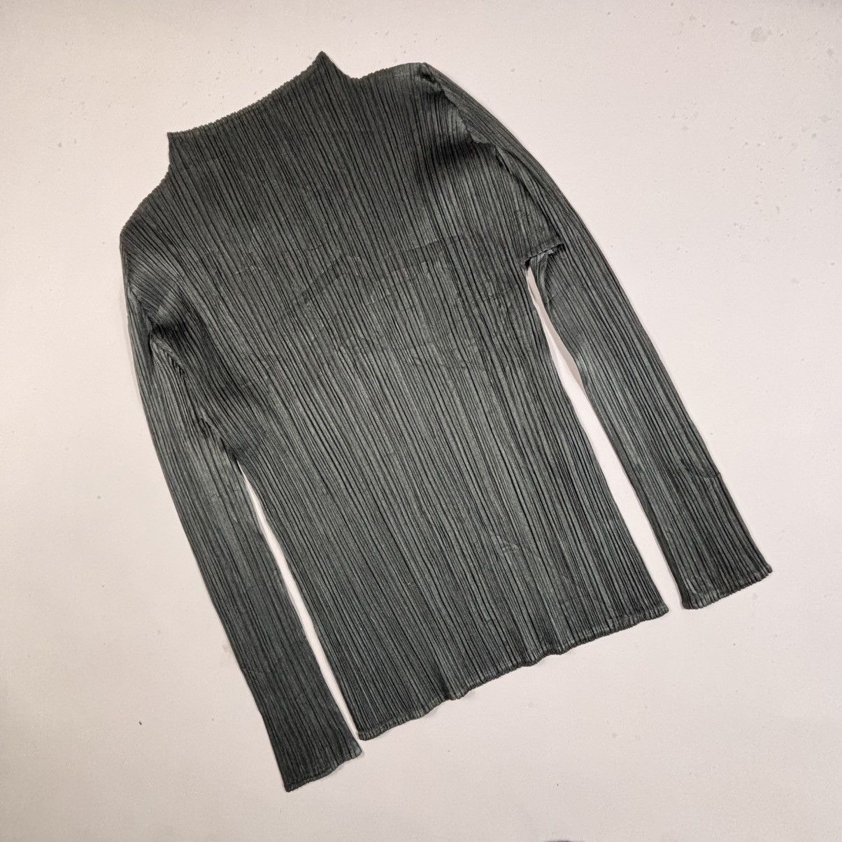 Japanese Brand × Pleats Please Issey Miyake Issey Miyake Pleats Please - High Neck Basic shirt Size S / US 4 / IT 40 - 2 Thumbnail