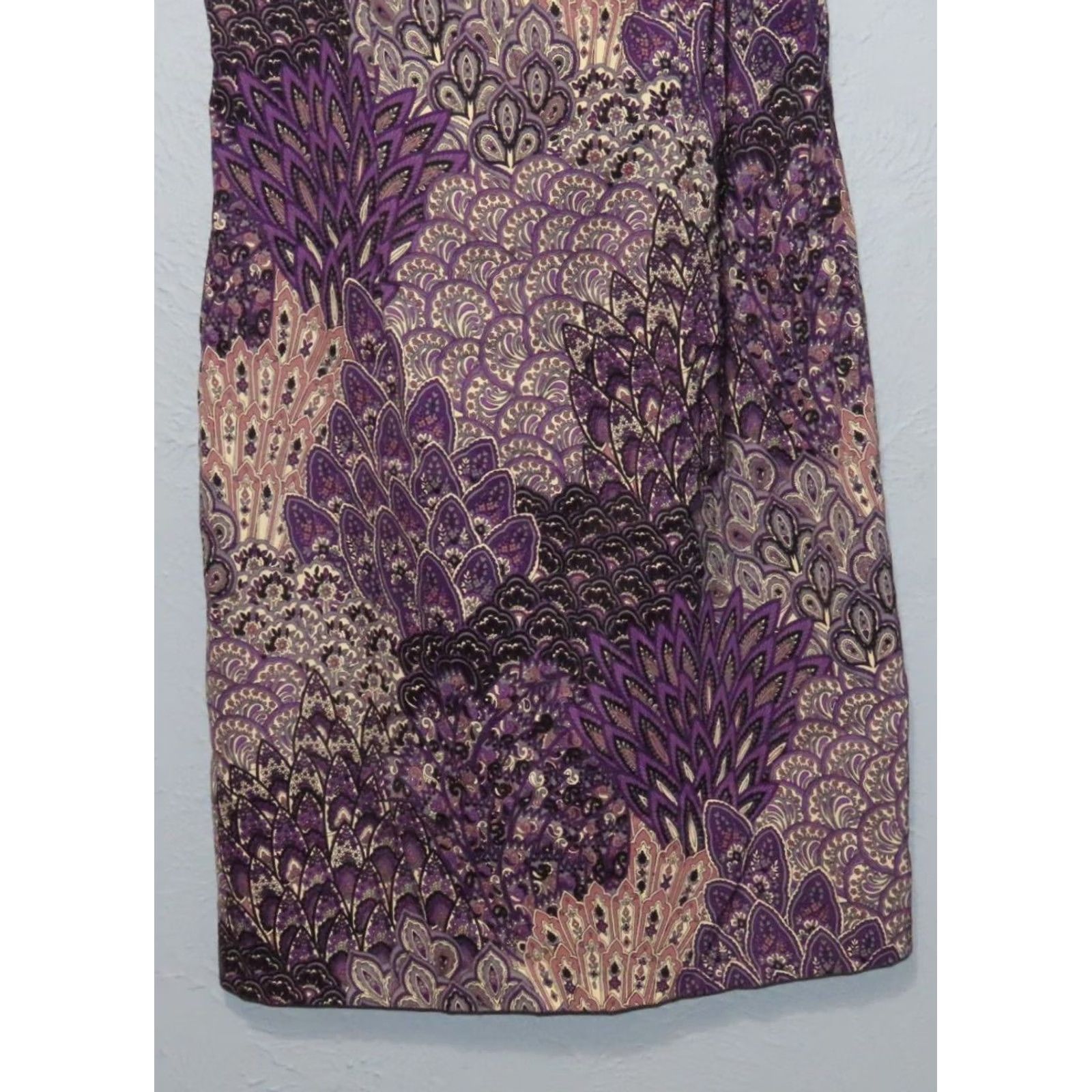 Vintage Connected Apparel Purple Floral Paisley Sleeveless Straight Dress Size 12 Size XL / US 12-14 / IT 48-50 - 2 Thumbnail