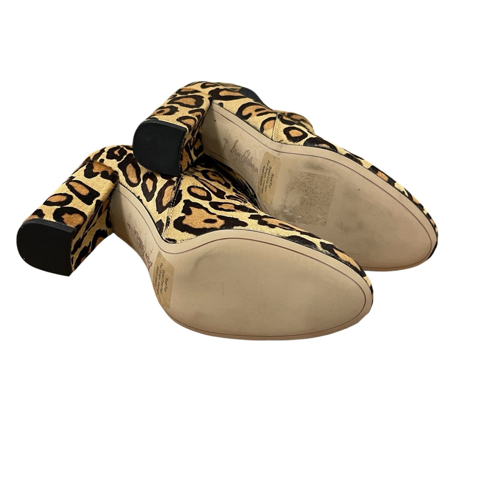 Sam Edelman Sam Edelman Womens Case Nude Leopard Print Fur Bootie Size 8 Size US 8 / IT 38 - 6 Thumbnail