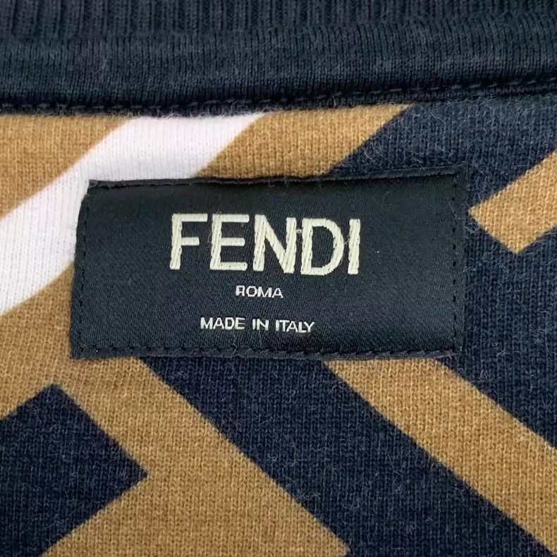Fendi FENDI Brown logo letter full-print cotton crewneck long-sl Size US XS / EU 42 / 0 - 5 Thumbnail